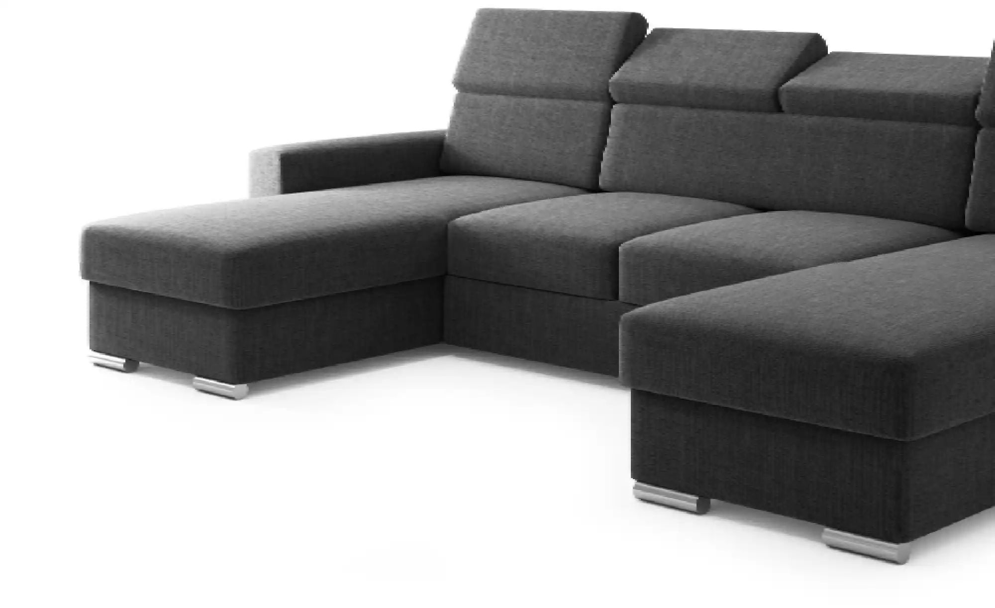 Thumbnail - Wohnlandschaft mit Schlaffunktion Valencia ¦ schwarz ¦ Maße (cm): B: 305 H: 79 Polstermöbel > Sofas > Schlafsofas - Höff...