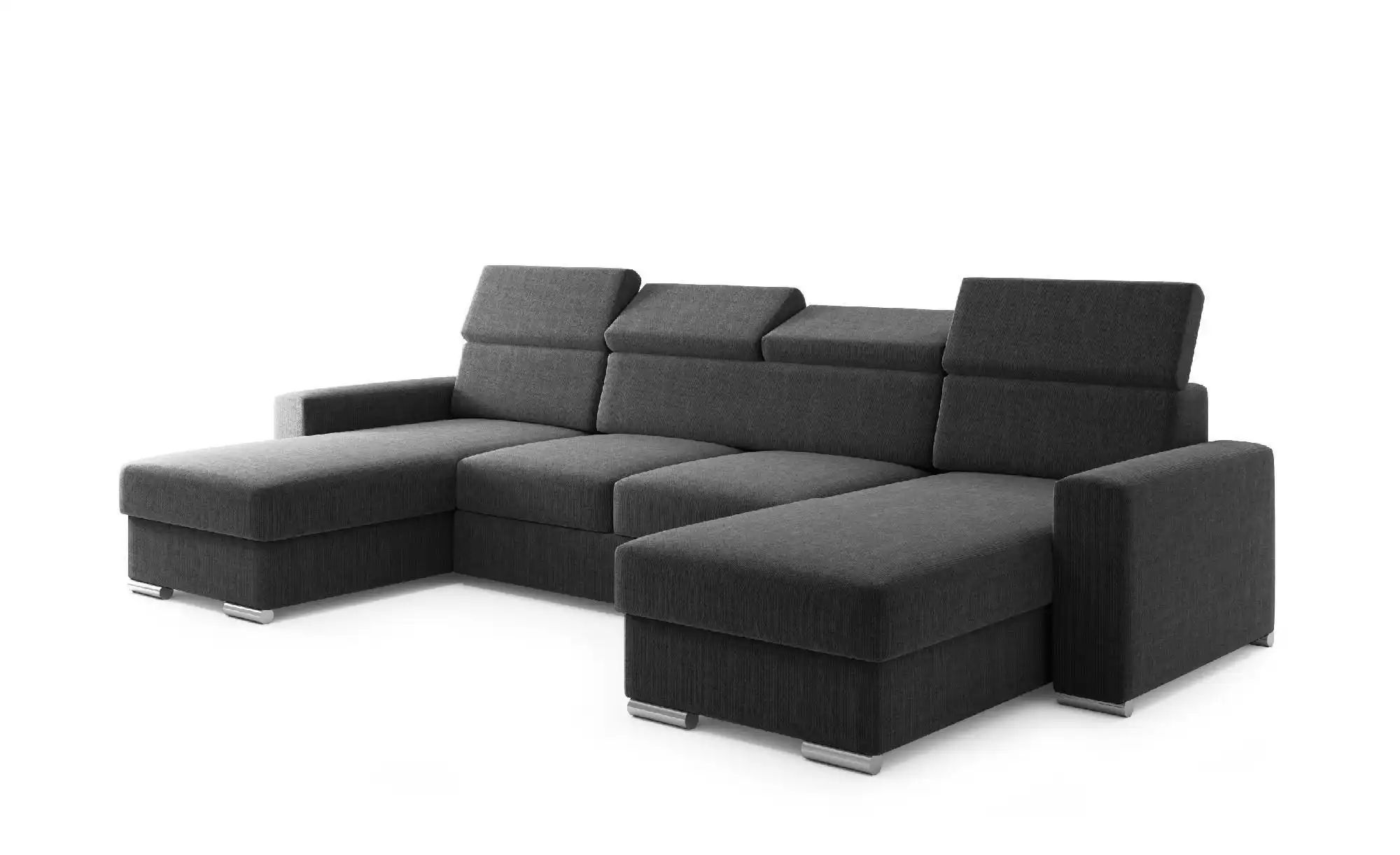 Wohnlandschaft   ¦ schwarz ¦ Maße (cm): B: 305 H: 79 Polstermöbel > Sofas > günstig online kaufen