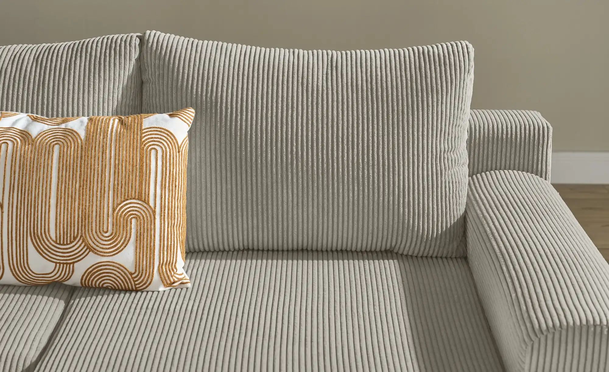 Thumbnail - smart Wohnlandschaft Nelly ¦ beige ¦ Maße (cm): B: 345 H: 85 T: 202.0 Polstermöbel > Sofas > Wohnlandschaften - Höffner