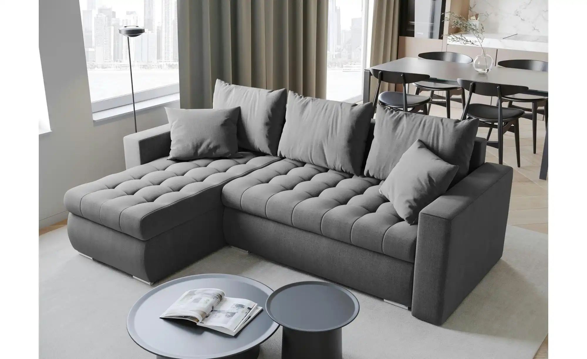 Ecksofa mit Schlaffunktion  Luis ¦ grau ¦ Maße (cm): B: 238 H: 85 Polstermö günstig online kaufen