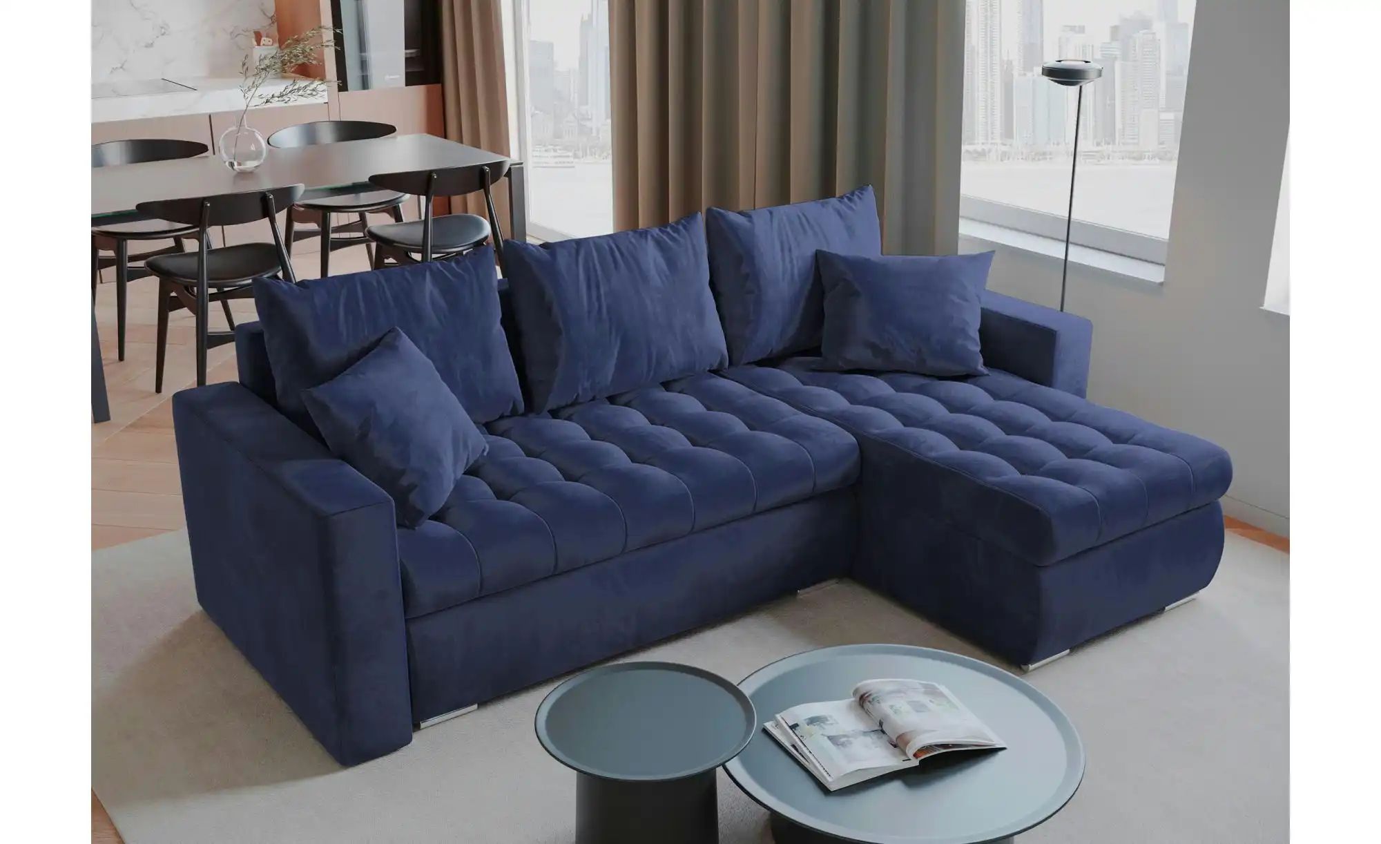 Ecksofa mit Schlaffunktion  Luis ¦ blau ¦ Maße (cm): B: 238 H: 85 Polstermö günstig online kaufen