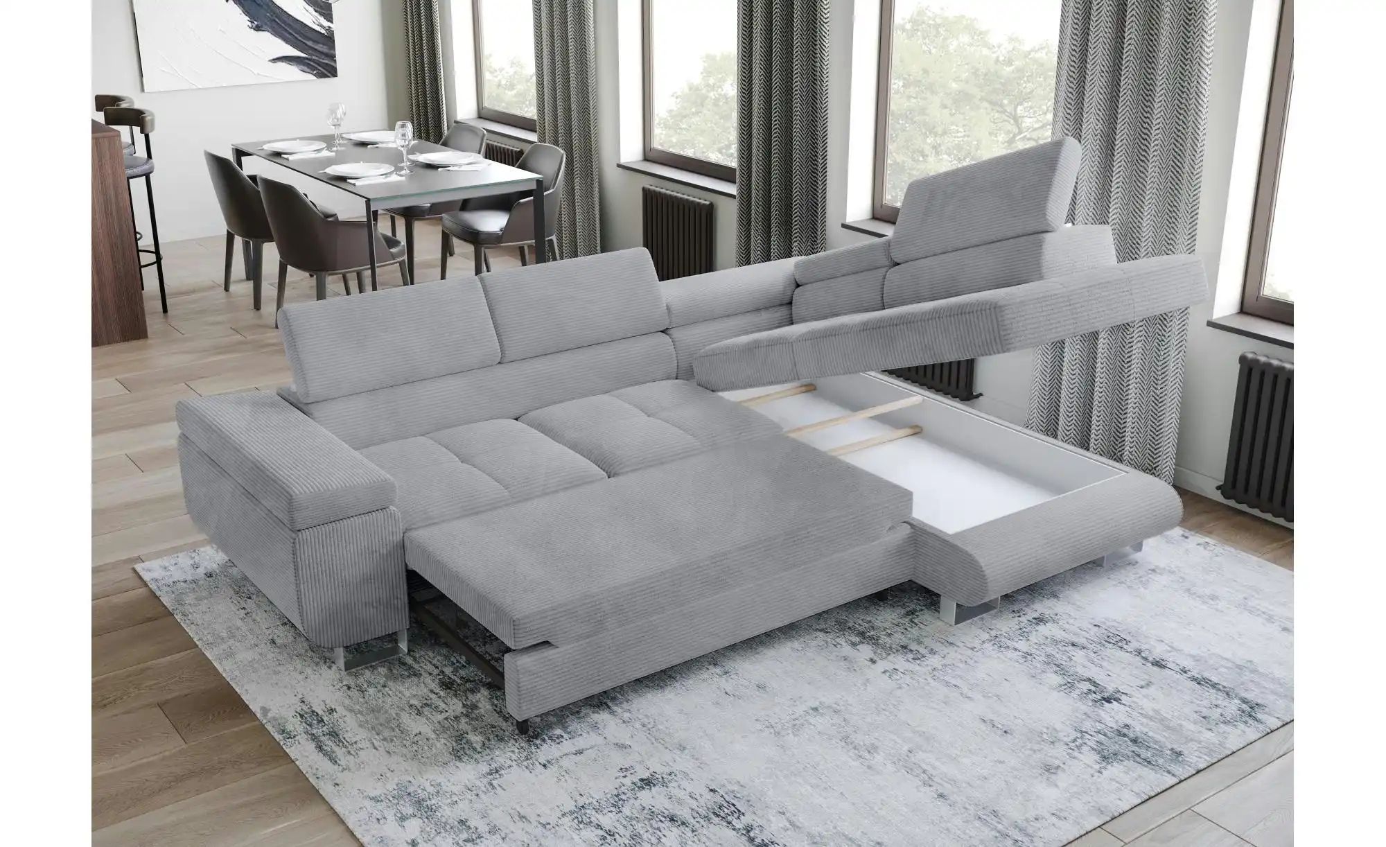 Ecksofa  Anton ¦ grau ¦ Maße (cm): B: 275 H: 90 Polstermöbel > Sofas > Ecks günstig online kaufen