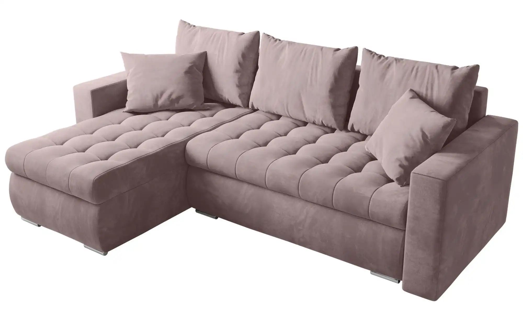 Thumbnail - Ecksofa mit Schlaffunktion  Luis ¦ rosa/pink ¦ Maße (cm): B: 238 H: 85 Polstermöbel > Sofas > 3-Sitzer - Höffner