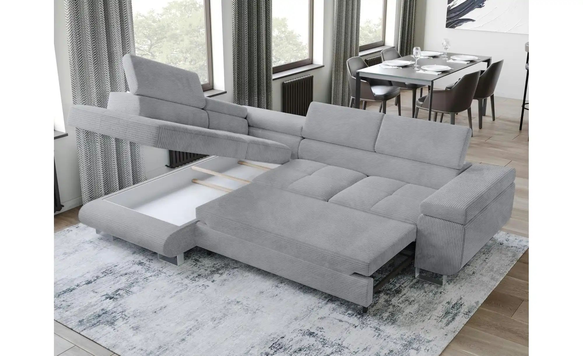 Thumbnail - Ecksofa  Anton ¦ grau ¦ Maße (cm): B: 275 H: 90 Polstermöbel > Sofas > Ecksofas - Höffner