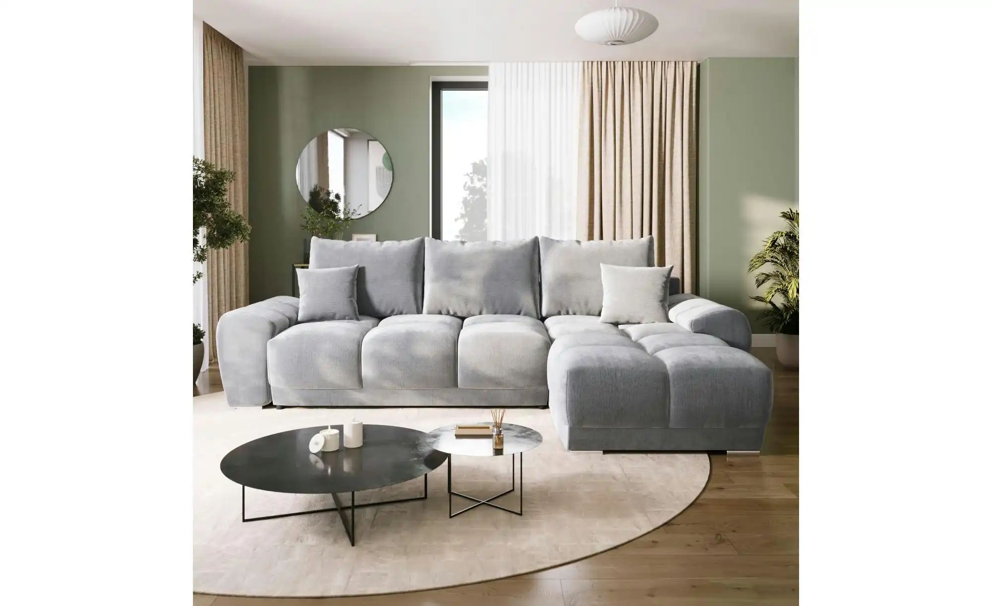 Thumbnail - Ecksofa mit Schlaffunktion Nubes ¦ grau ¦ Maße (cm): B: 290 H: 85 Polstermöbel > Sofas > Ecksofas - Höffner