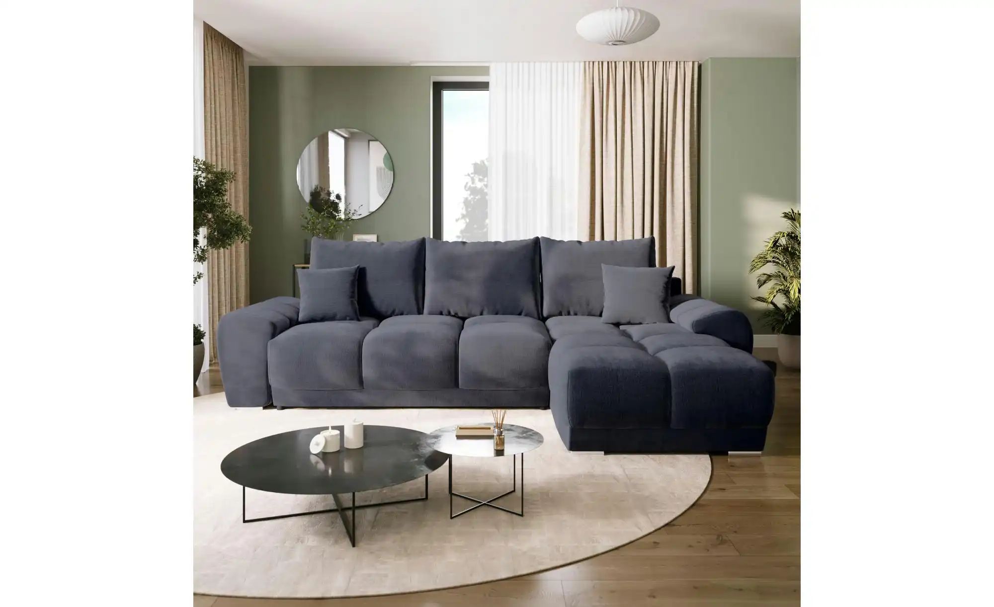 Thumbnail - Ecksofa mit Schlaffunktion Nubes ¦ schwarz ¦ Maße (cm): B: 290 H: 85 Polstermöbel > Sofas > 3-Sitzer - Höffner