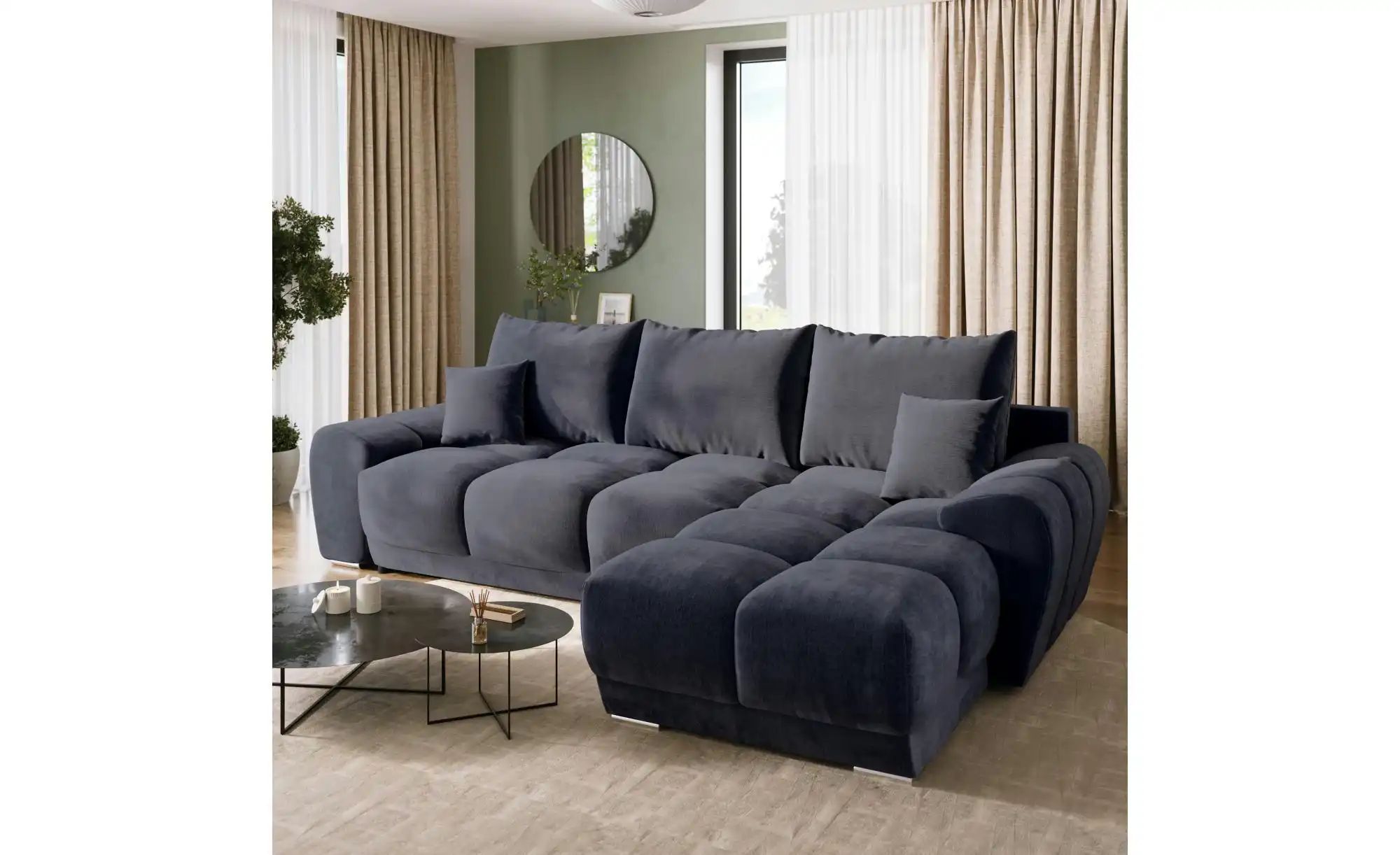 Thumbnail - Ecksofa mit Schlaffunktion Nubes ¦ schwarz ¦ Maße (cm): B: 290 H: 85 Polstermöbel > Sofas > 3-Sitzer - Höffner