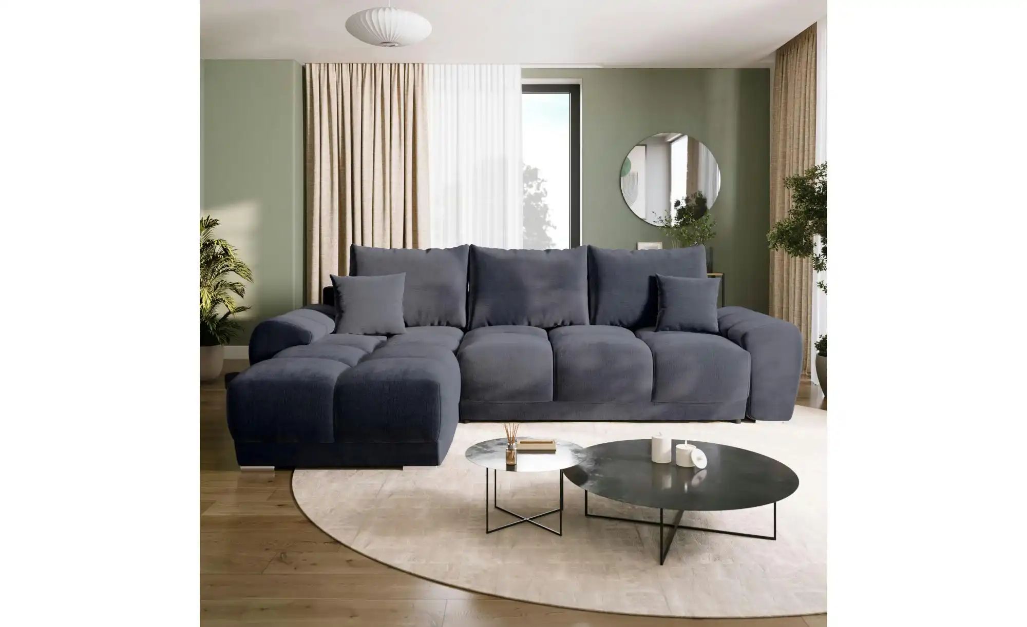 Ecksofa mit Schlaffunktion  Nubes ¦ schwarz ¦ Maße (cm): B: 290 H: 85 Polst günstig online kaufen