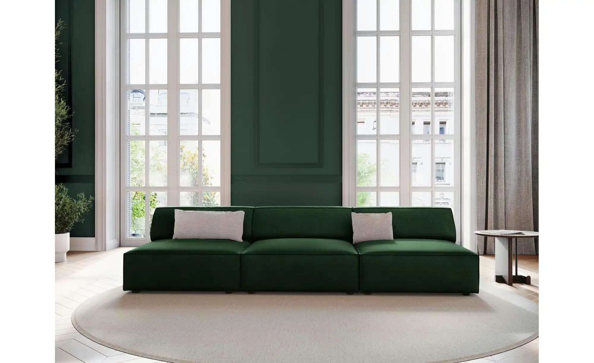 Micadoni Einzelsofa  Jodie ¦ grün ¦ Maße (cm): B: 240 H: 70 Polstermöbel > günstig online kaufen