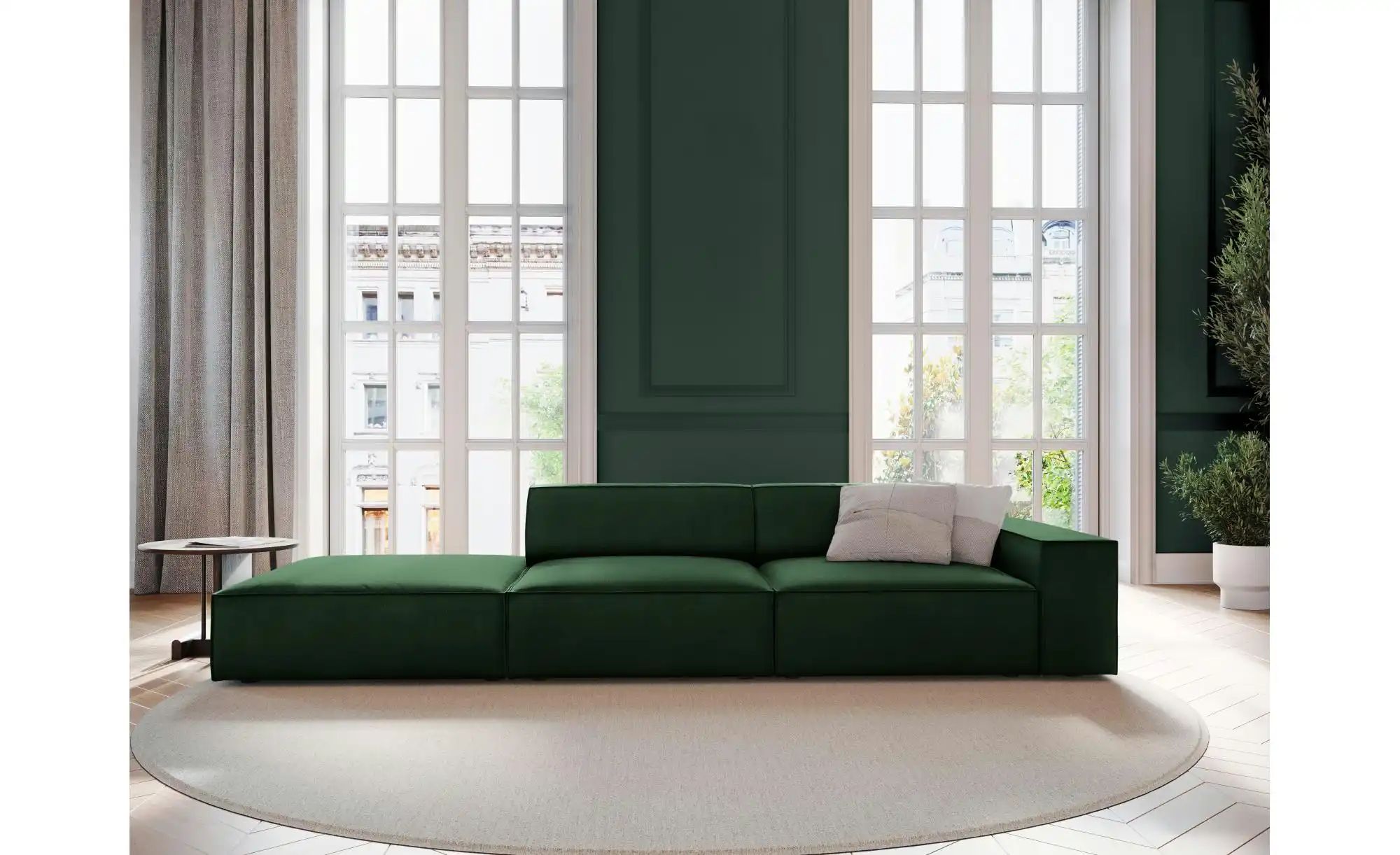 Micadoni Einzelsofa  Jodie ¦ grün ¦ Maße (cm): B: 262 H: 70 Polstermöbel > günstig online kaufen