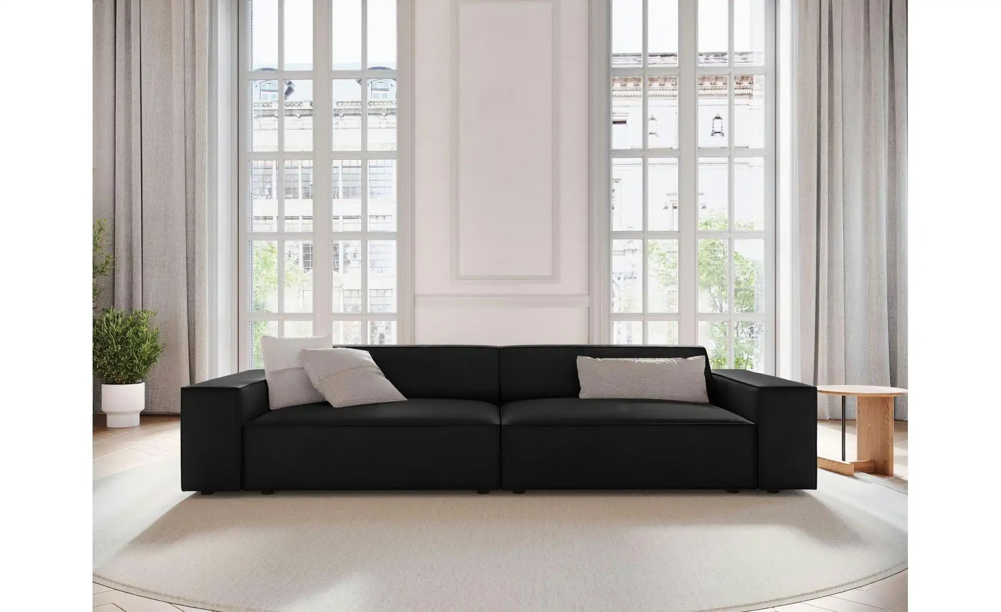 Micadoni Einzelsofa  Jodie ¦ schwarz ¦ Maße (cm): B: 204 H: 70 Polstermöbel günstig online kaufen