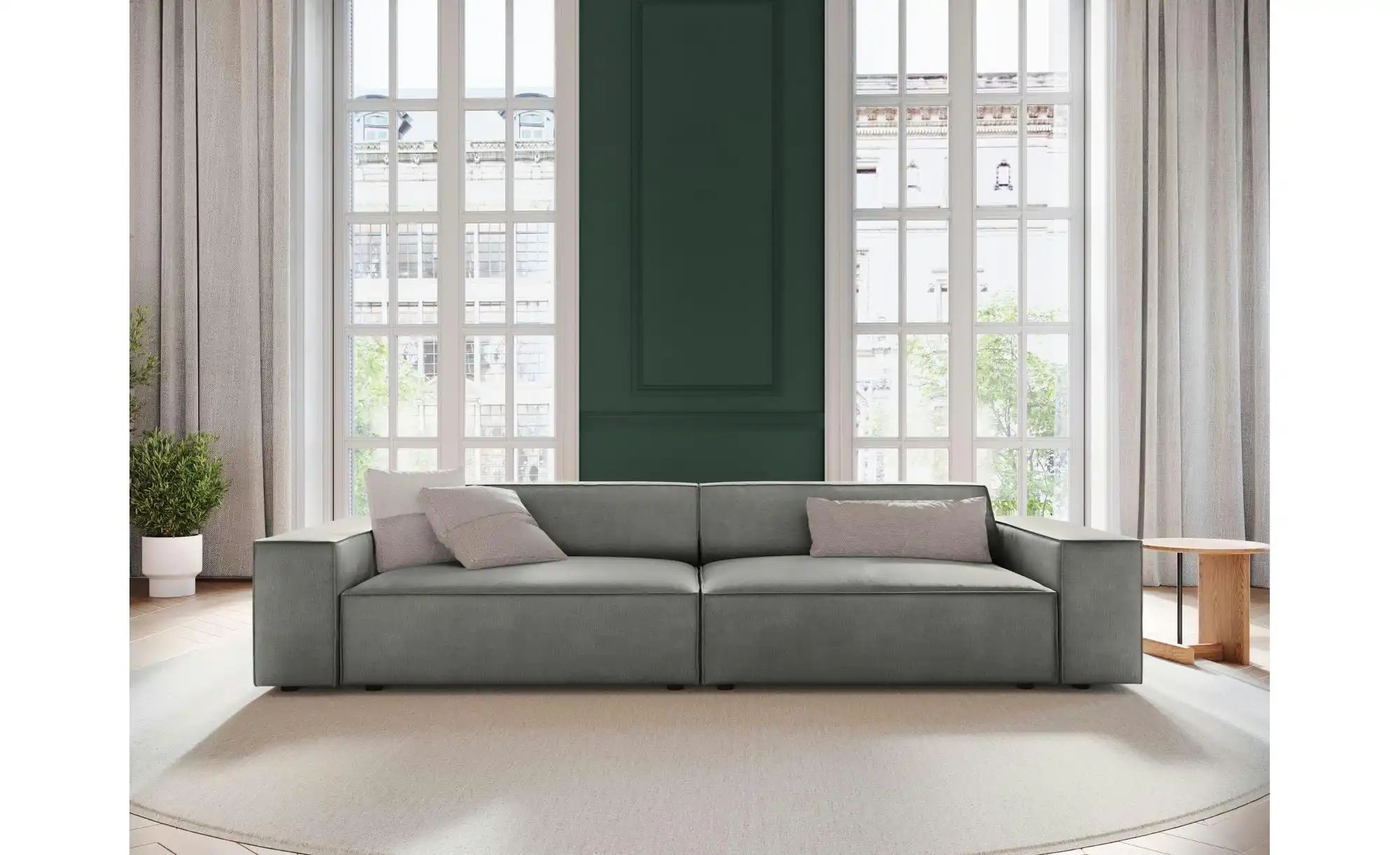 Micadoni Einzelsofa  Jodie ¦ grau ¦ Maße (cm): B: 204 H: 70 Polstermöbel > günstig online kaufen