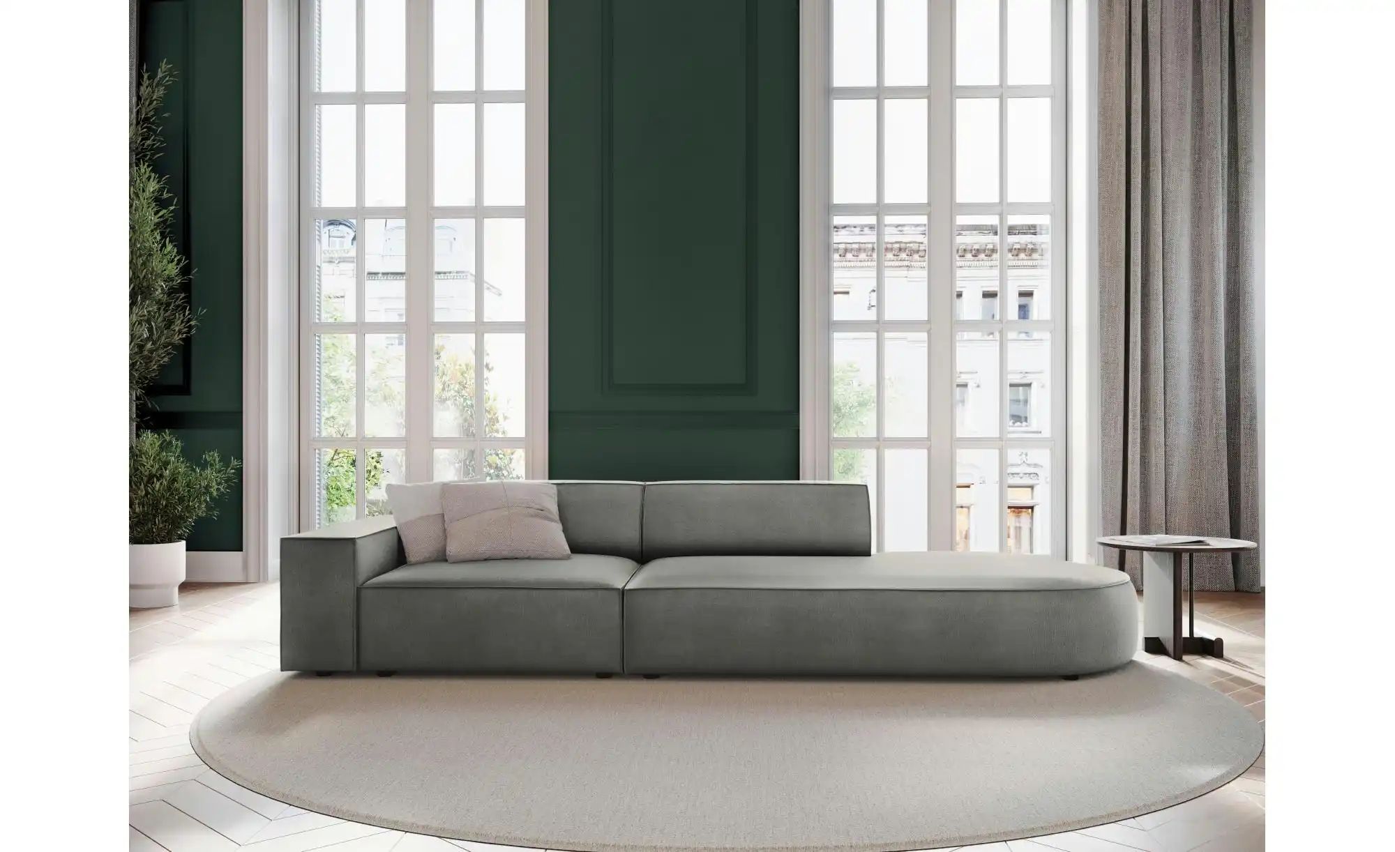 Thumbnail - Micadoni Einzelsofa Jodie ¦ grau ¦ Maße (cm): B: 262 H: 70 Polstermöbel > Sofas > 3-Sitzer - Höffner