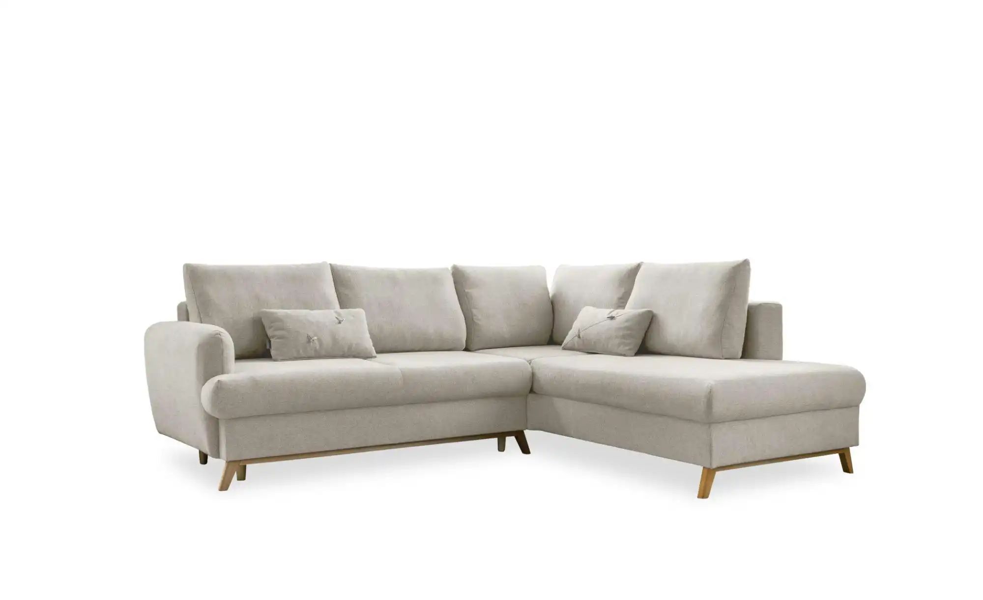 Miuform Ecksofa mit Schlaffuntkion Scandic Lagom  beige  Maße (cm): B: 242 H: 90 | 05904280401432