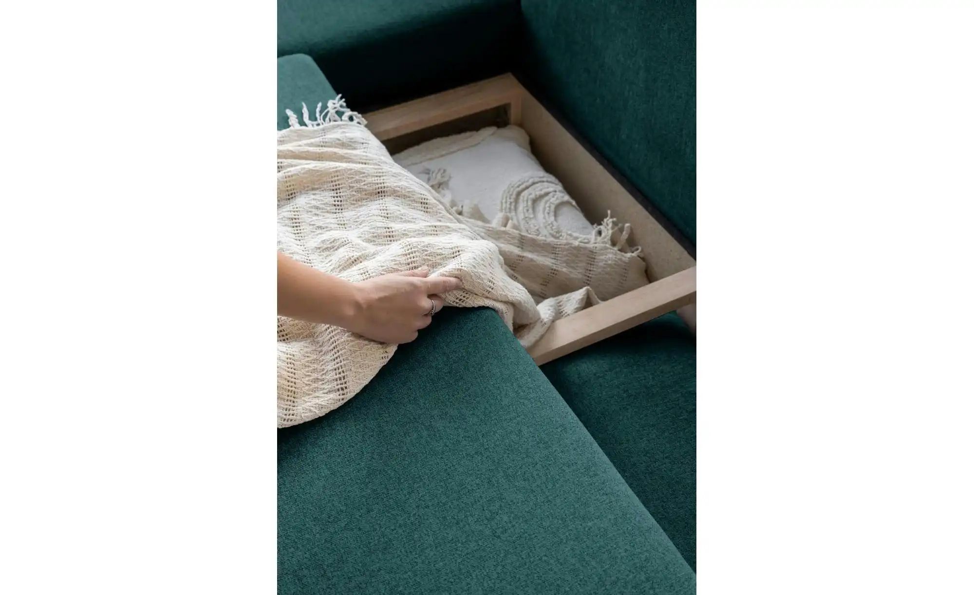Miuform Ecksofa mit Schlaffunktion   ¦ türkis/petrol ¦ Maße (cm): B: 242 H: günstig online kaufen