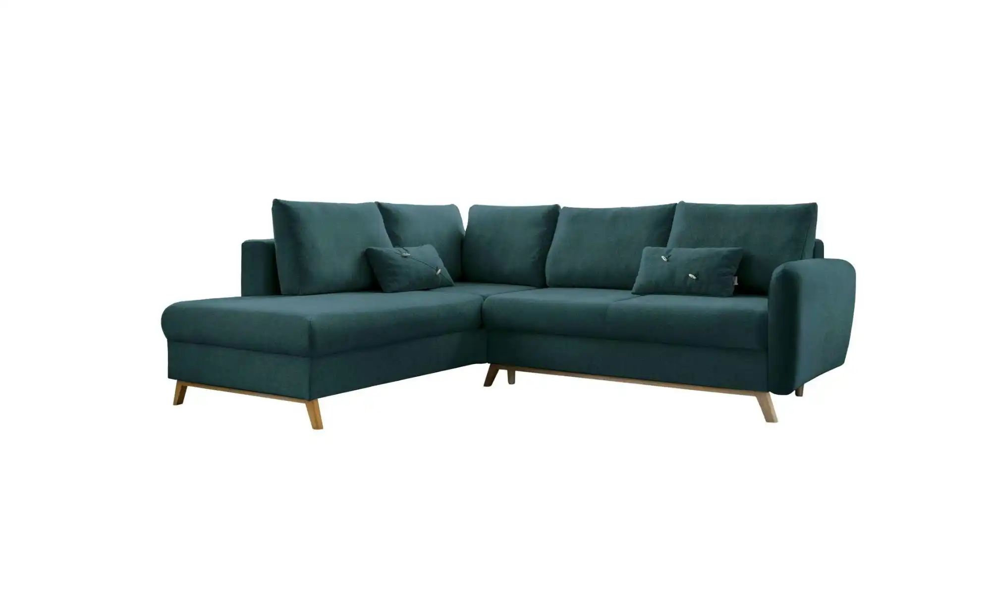 Miuform Ecksofa mit Schlaffuntkion Scandic Lagom  türkis/petrol  Maße (cm): B: 242 H: 90 | 05904280401517