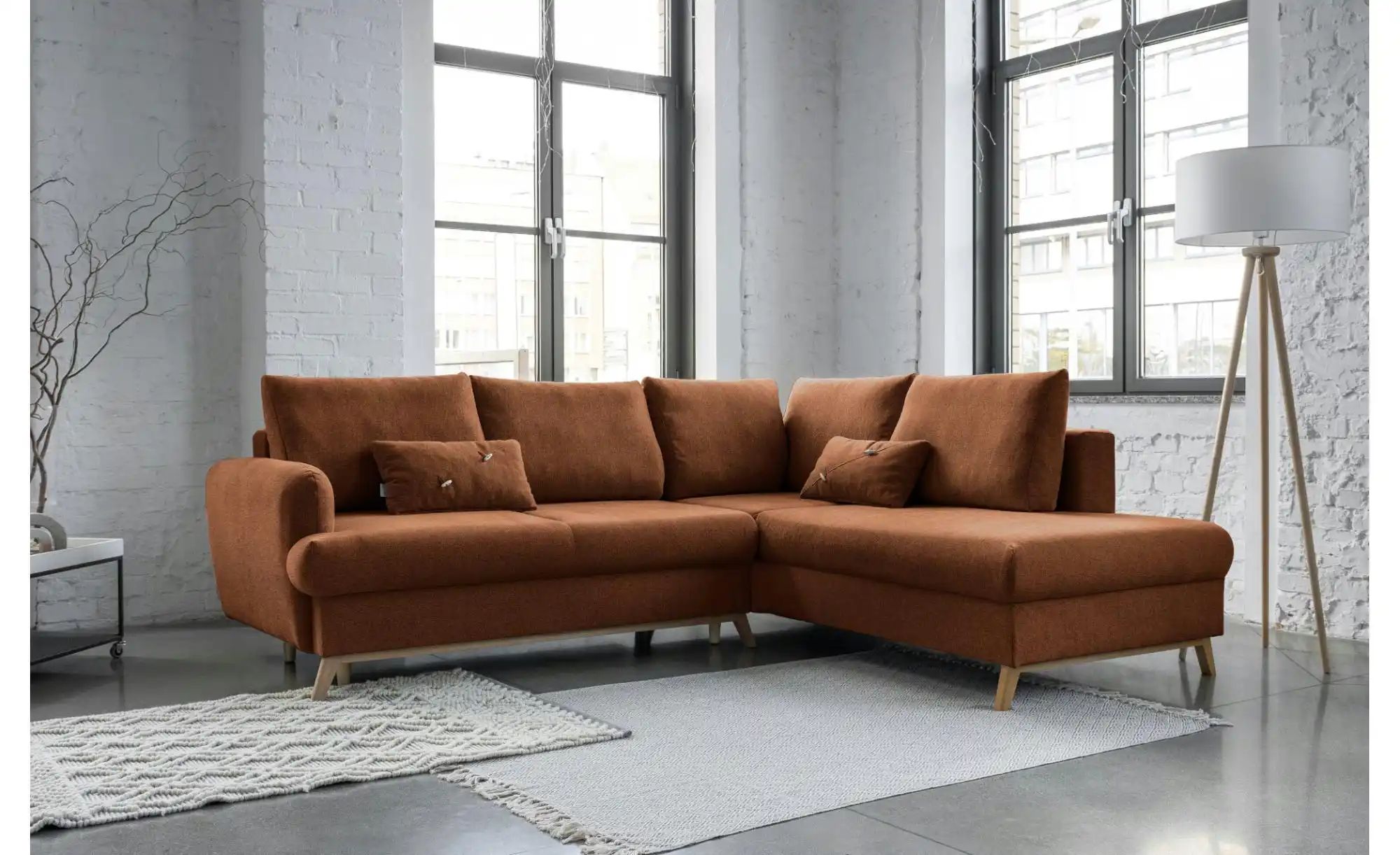 Thumbnail - Miuform Ecksofa mit Schlaffuntkion Scandic Lagom ¦ rot ¦ Maße (cm): B: 242 H: 90 Polstermöbel > Sofas > Ecksofas - Höffn...