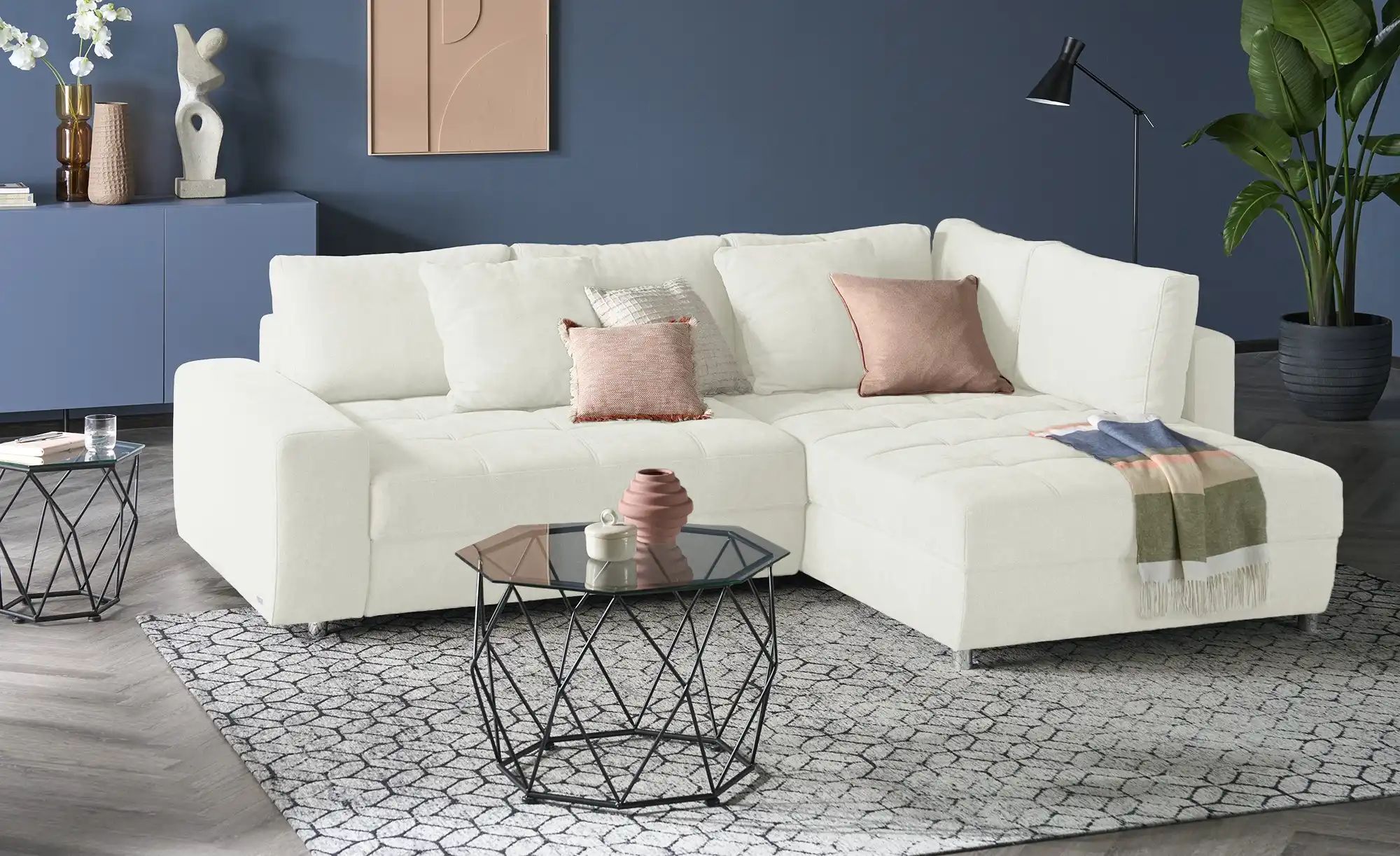 bobb Ecksofa  Arissa de Luxe ¦ beige ¦ Maße (cm): B: 268 H: 91 T: 215.0 Pol günstig online kaufen