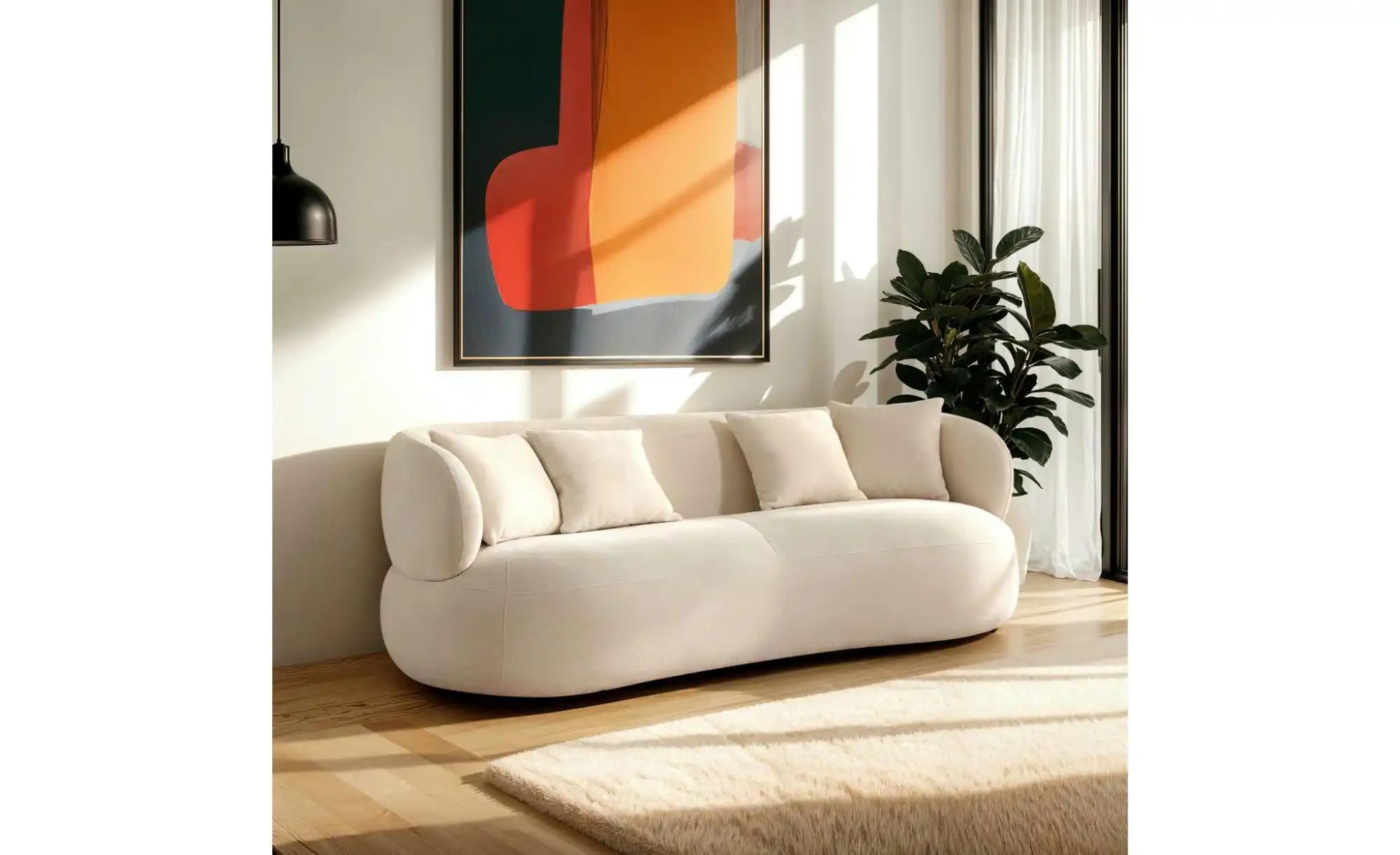 Thumbnail - Furnhouse Einzelsofa New York ¦ creme ¦ Maße (cm): B: 231 H: 78 Polstermöbel > Sofas > 3-Sitzer - Höffner