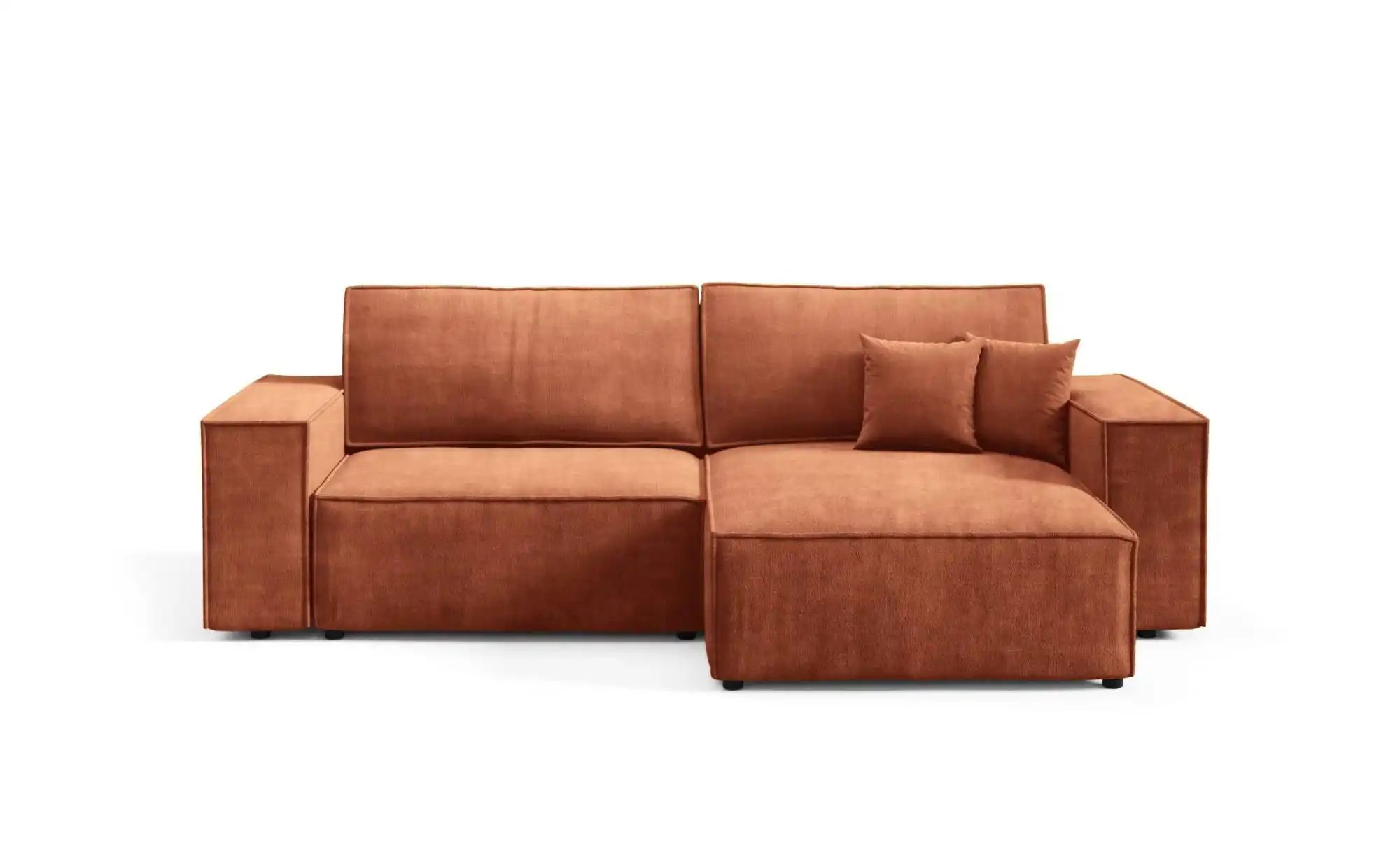 Ecksofa mit Schlaffunktion Mille ¦ orange ¦ Maße (cm): B: 257 H: 88 Polster günstig online kaufen