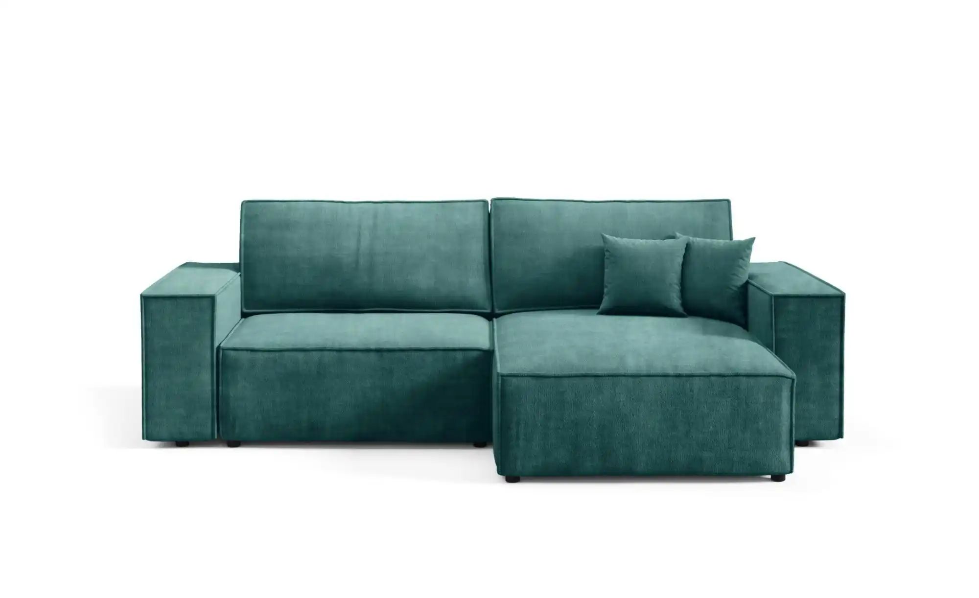 Ecksofa mit Schlaffunktion Mille ¦ grün ¦ Maße (cm): B: 257 H: 88 Polstermö günstig online kaufen