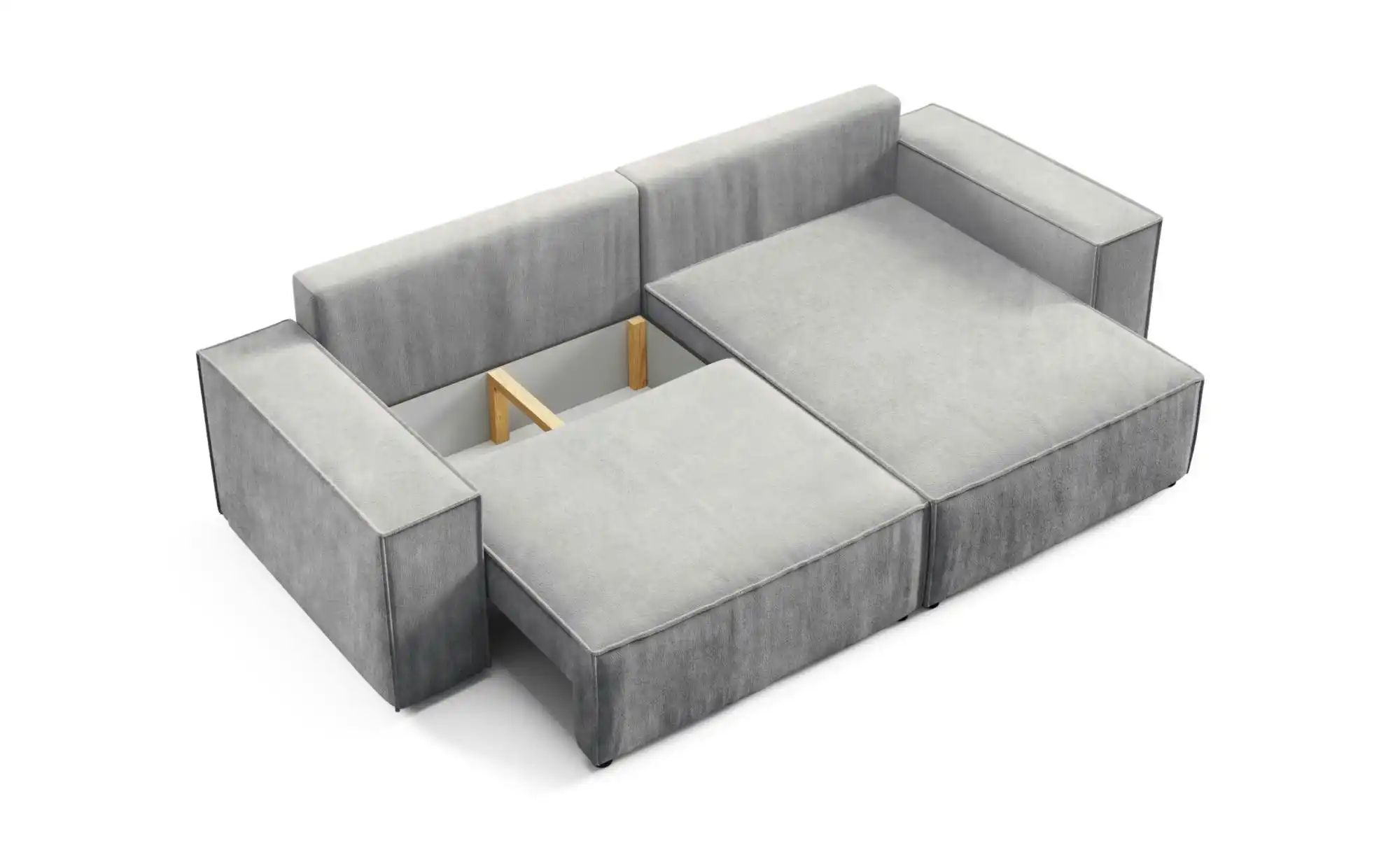 Ecksofa mit Schlaffunktion Mille ¦ grau ¦ Maße (cm): B: 257 H: 88 Polstermö günstig online kaufen