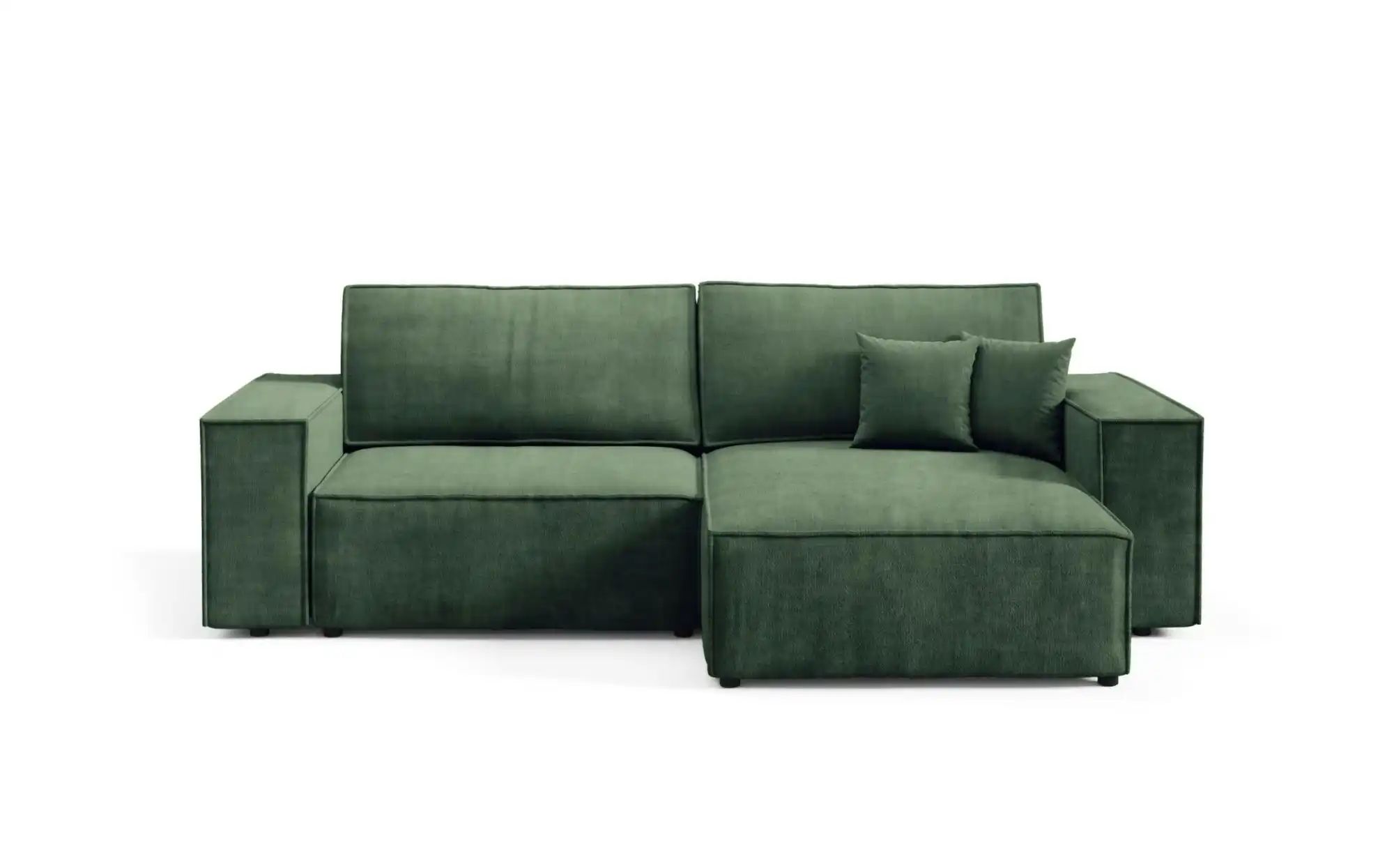 Ecksofa mit Schlaffunktion Mille ¦ grün ¦ Maße (cm): B: 257 H: 88 Polstermö günstig online kaufen
