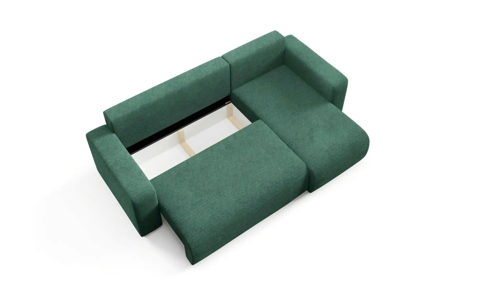 Ecksofa mit Schlaffunktion Evora ¦ grün ¦ Maße (cm): B: 247 H: 88 Polstermö günstig online kaufen