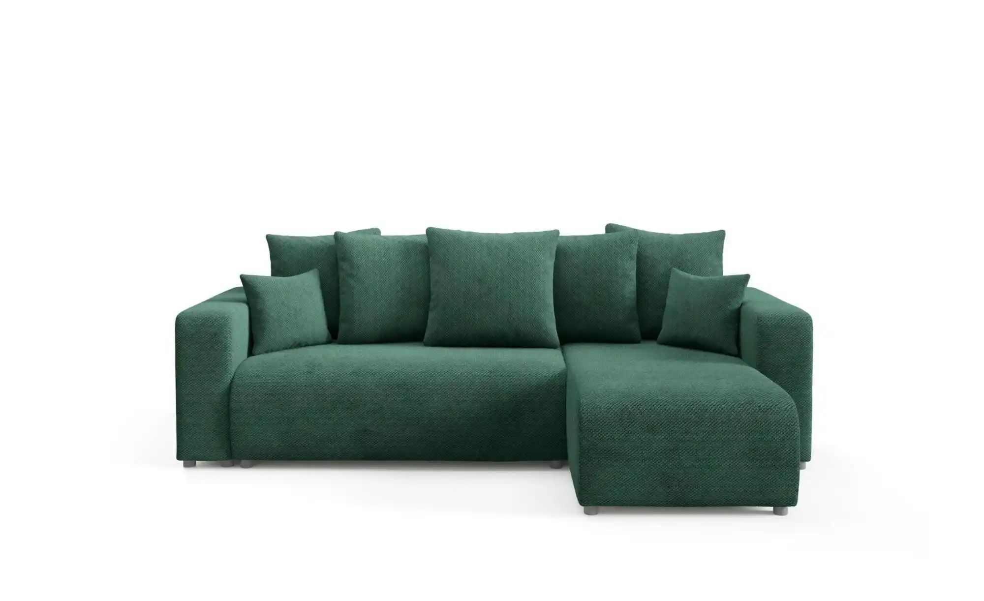 Ecksofa mit Schlaffunktion Evora ¦ grün ¦ Maße (cm): B: 247 H: 88 Polstermö günstig online kaufen