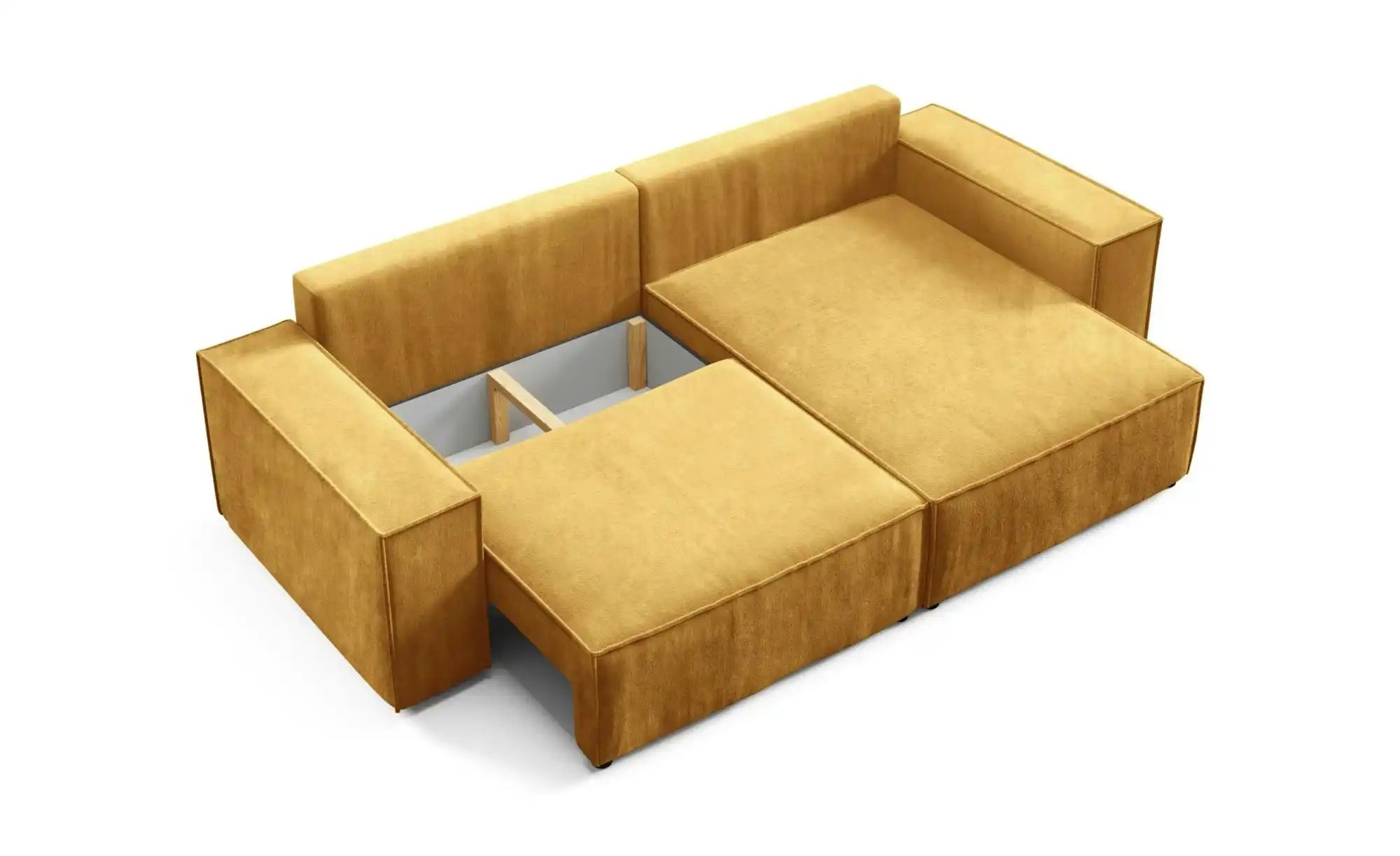 Ecksofa mit Schlaffunktion Mille ¦ gelb ¦ Maße (cm): B: 257 H: 88 Polstermö günstig online kaufen