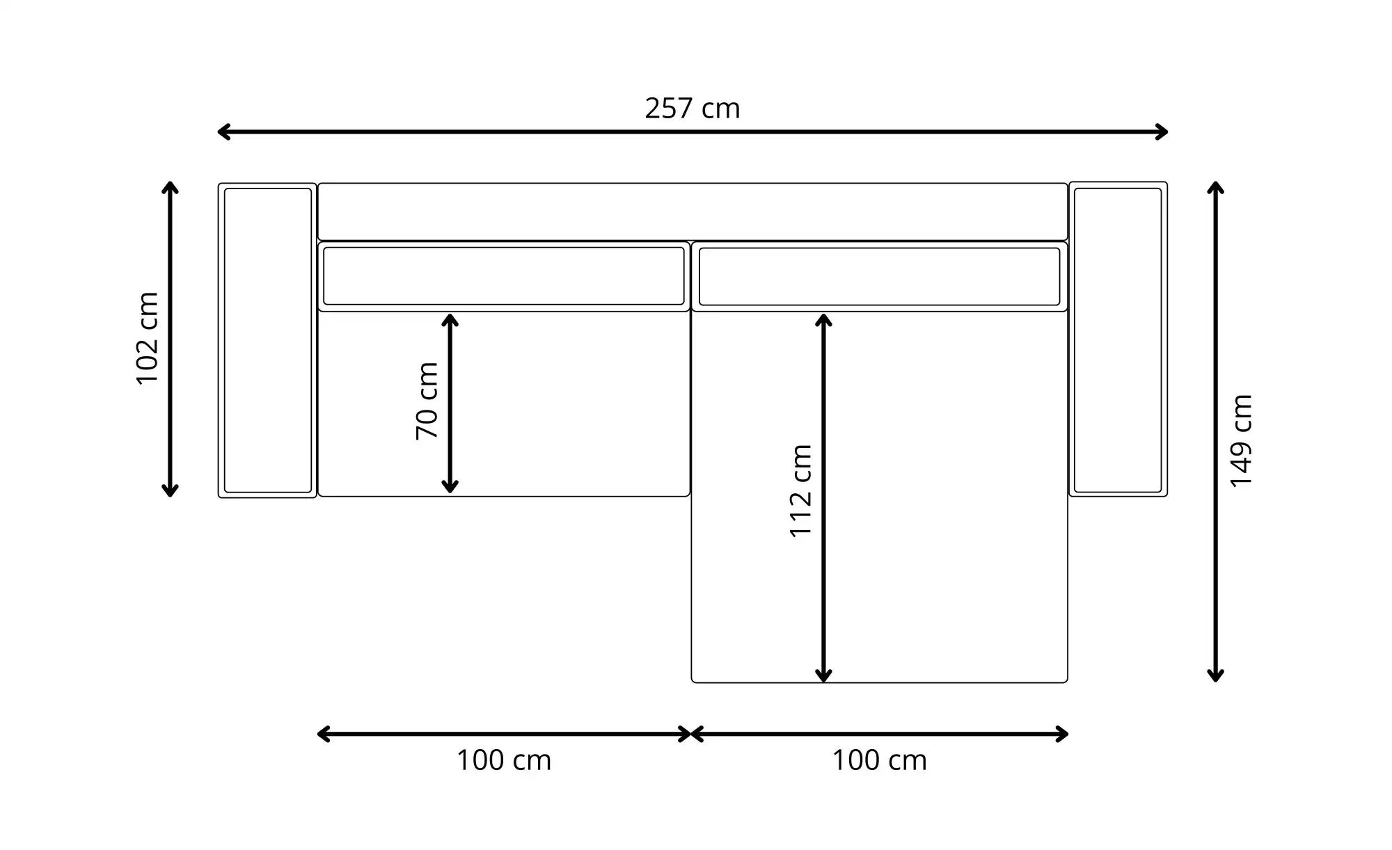 Thumbnail - Ecksofa mit Schlaffunktion Mille ¦ gelb ¦ Maße (cm): B: 257 H: 88 Polstermöbel > Sofas > Ecksofas - Höffner