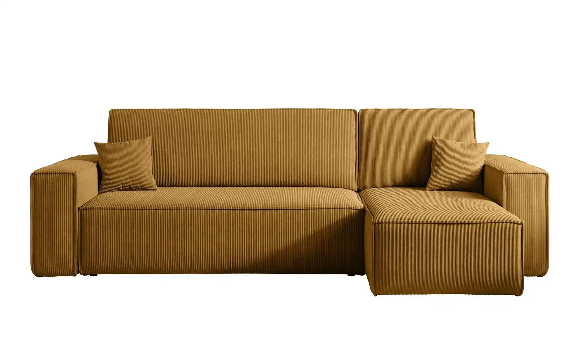 Ecksofa mit Schlaffunktion Scarlo  ¦ gelb ¦ Maße (cm): B: 244 H: 83 Polster günstig online kaufen