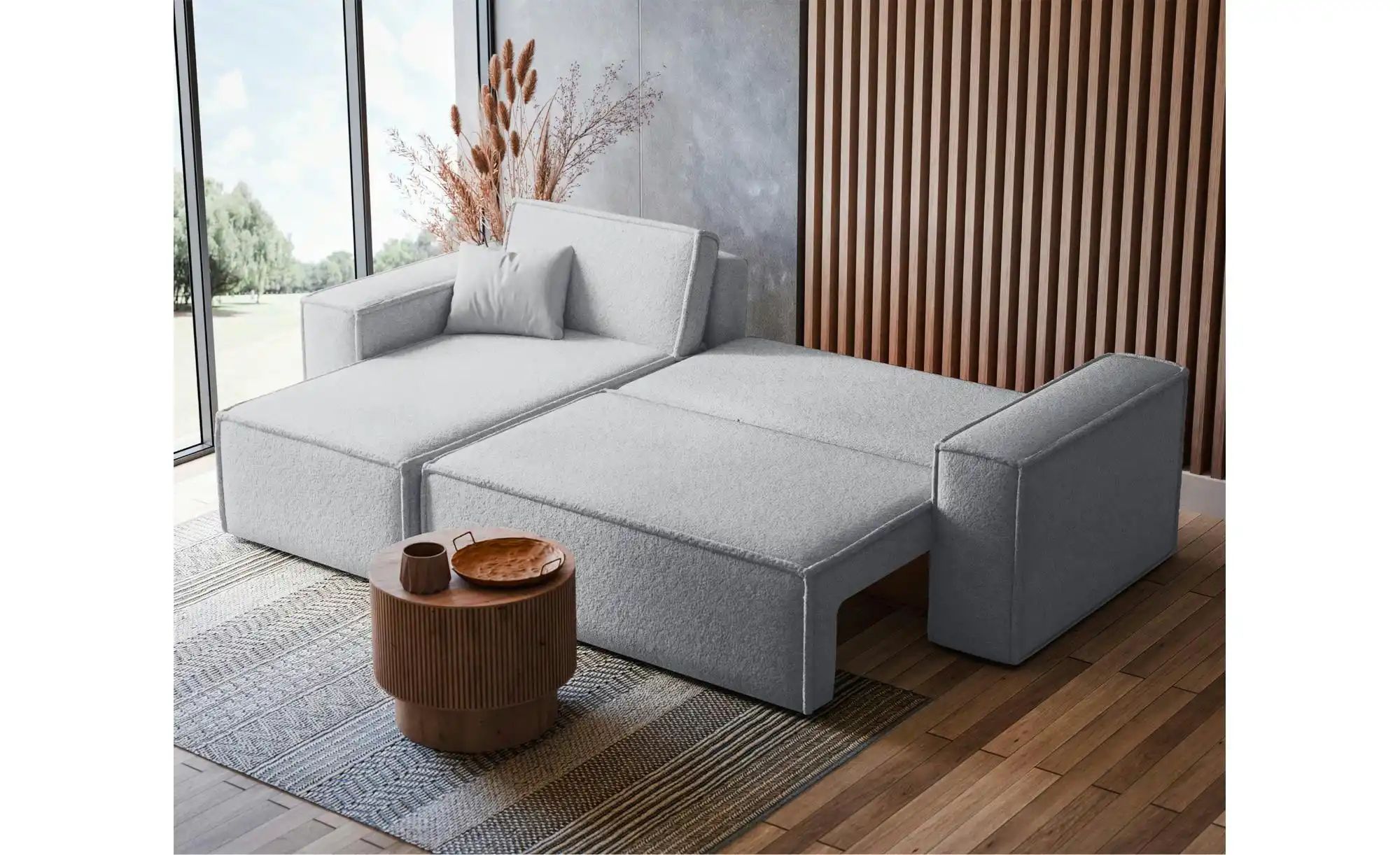 Ecksofa mit Schlaffunktion Scarlo  ¦ grau ¦ Maße (cm): B: 244 H: 83 Polster günstig online kaufen