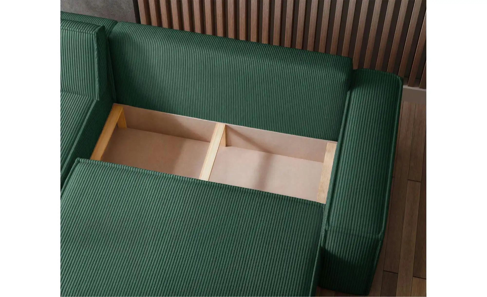 Ecksofa mit Schlaffunktion Scarlo  ¦ grün ¦ Maße (cm): B: 244 H: 83 Polster günstig online kaufen