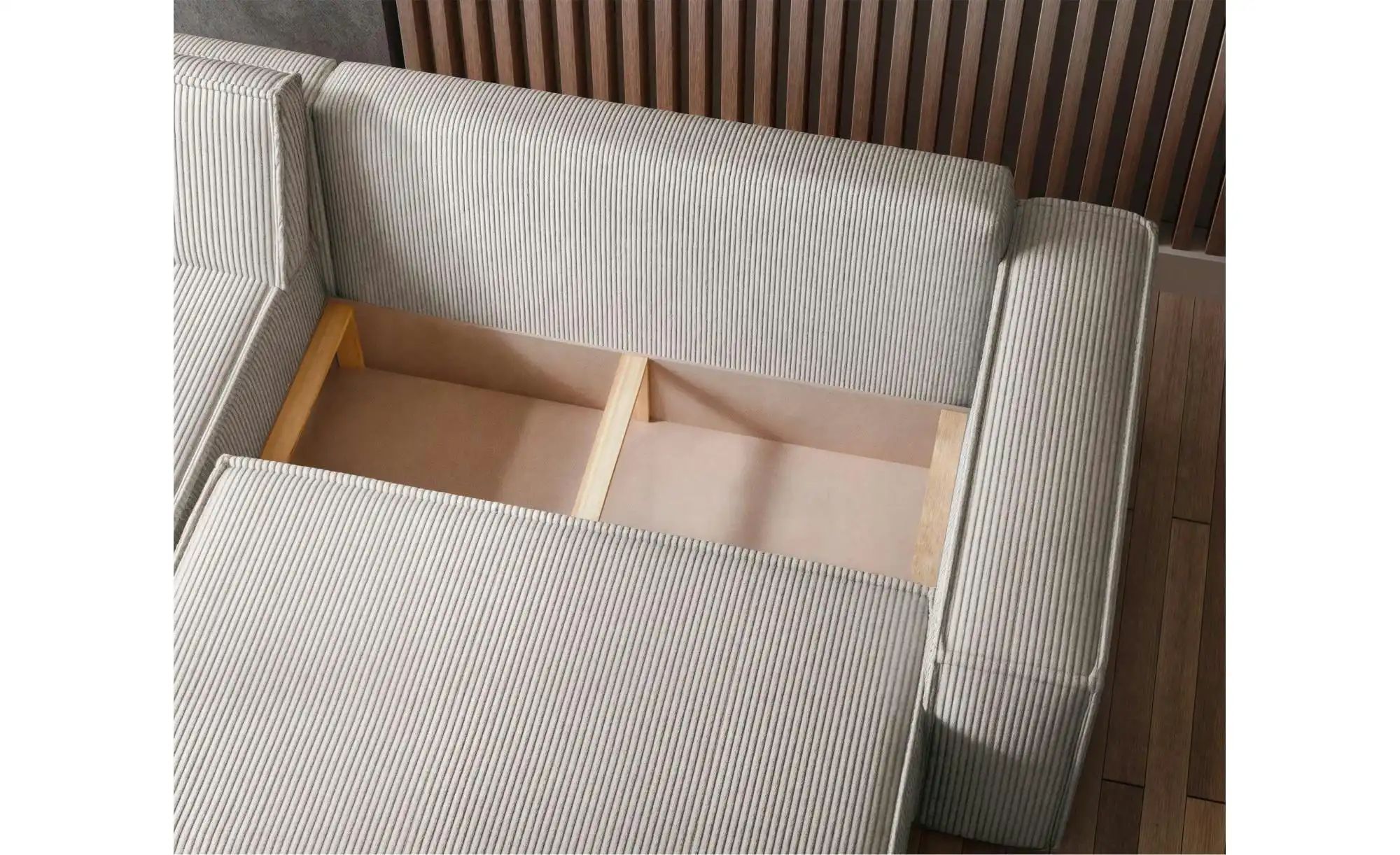 Ecksofa mit Schlaffunktion Scarlo  ¦ beige ¦ Maße (cm): B: 244 H: 83 Polste günstig online kaufen