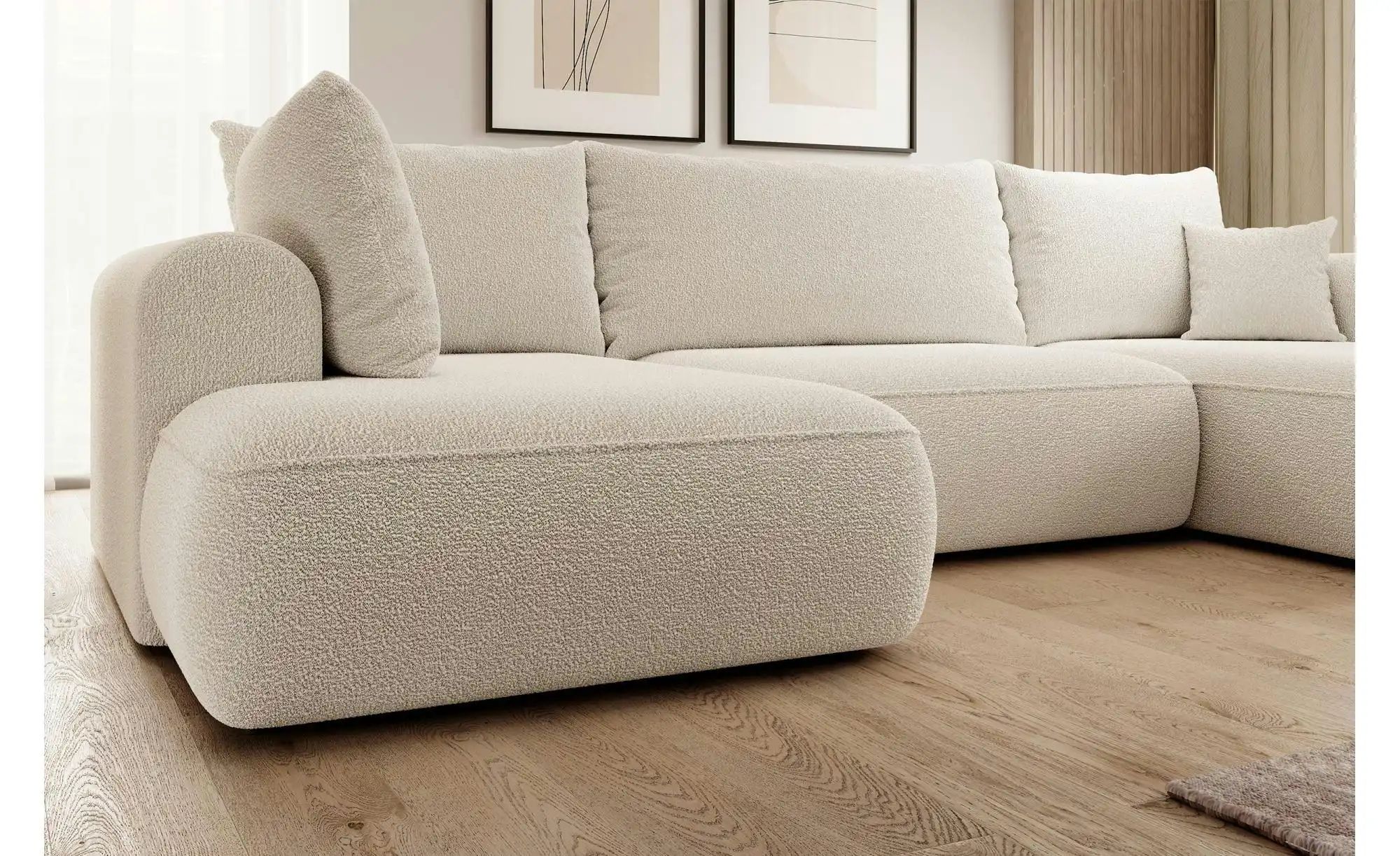 Thumbnail - Selsey Wohnlandschaft mit Schlaffunktion Ovo ¦ beige ¦ Maße (cm): B: 375 H: 95 Polstermöbel > Sofas > Schlafsofas - Höff...