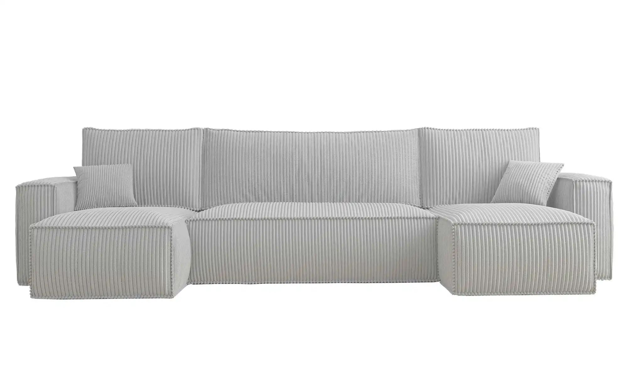 Wohnlandschaft mit Schlaffunktion Scarlo ¦ grau ¦ Maße (cm): B: 312 H: 83 P günstig online kaufen