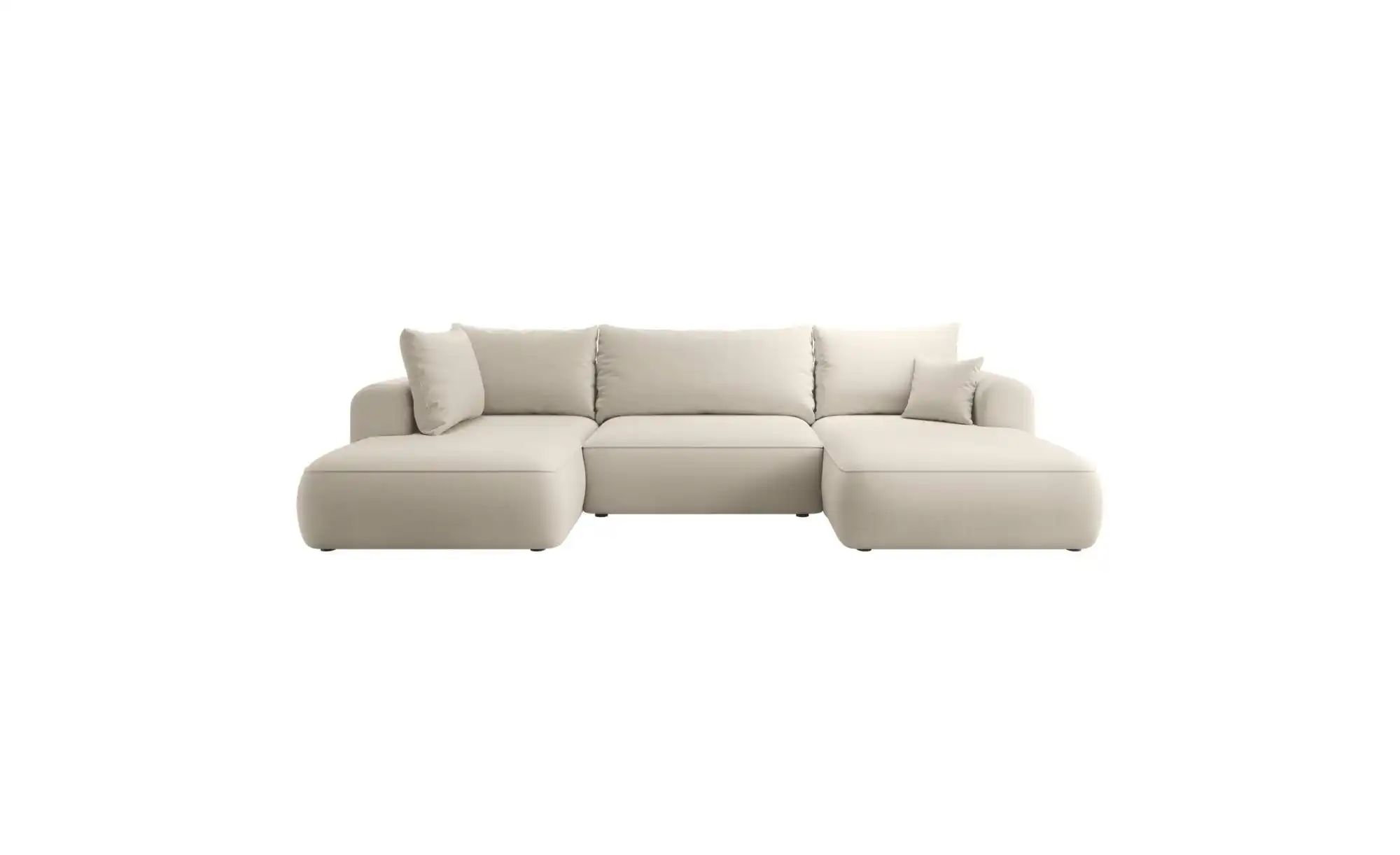 Wohnlandschaft mit Schlaffunktion Ovo ¦ beige ¦ Maße (cm): B: 375 H: 95 Pol günstig online kaufen