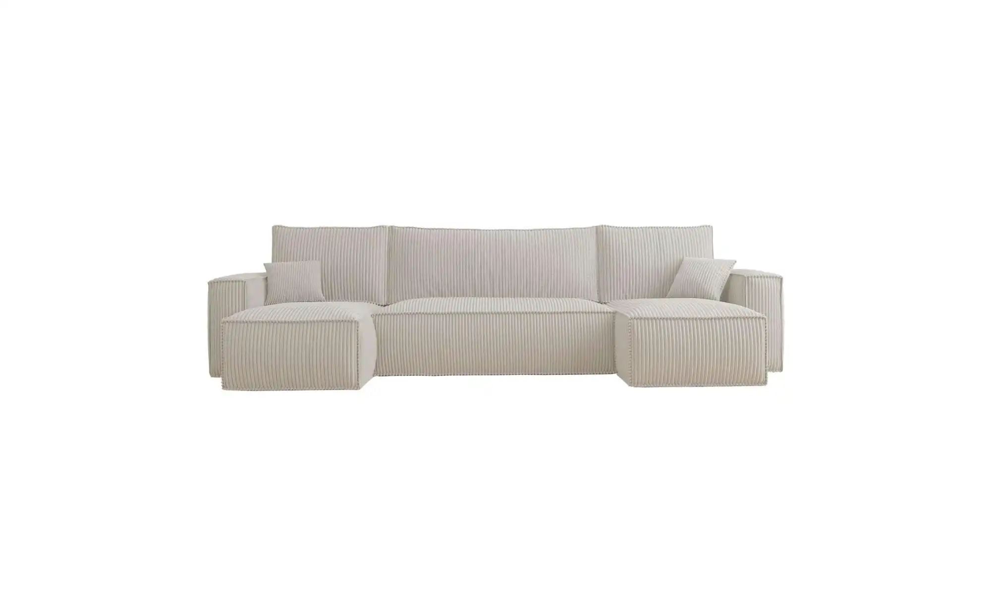 Wohnlandschaft mit Schlaffunktion Scarlo ¦ beige ¦ Maße (cm): B: 312 H: 83 günstig online kaufen