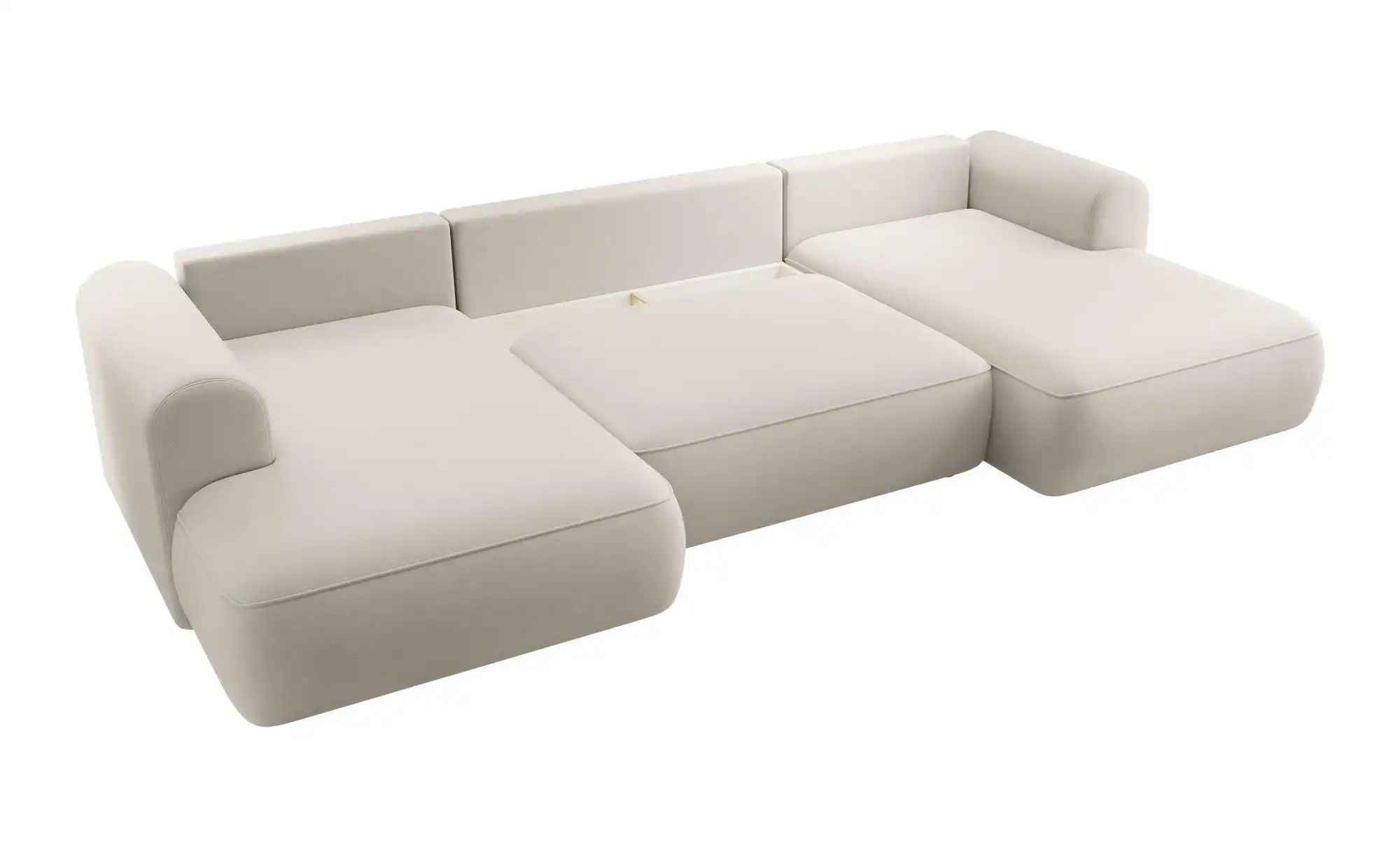 Thumbnail - Selsey Wohnlandschaft mit Schlaffunktion Ovo ¦ creme ¦ Maße (cm): B: 375 H: 95 Polstermöbel > Sofas > Schlafsofas - Höff...