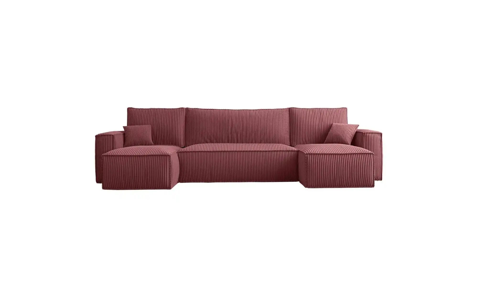 Wohnlandschaft mit Schlaffunktion Scarlo ¦ rosa/pink ¦ Maße (cm): B: 312 H: günstig online kaufen