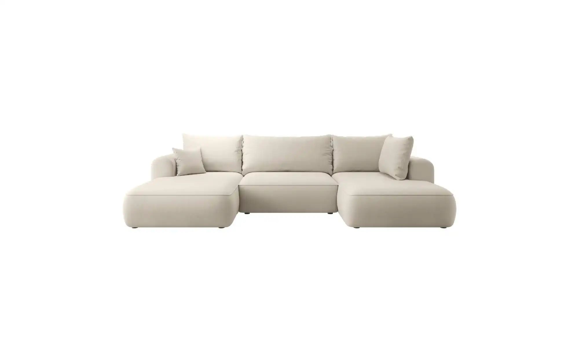Wohnlandschaft mit Schlaffunktion Ovo ¦ beige ¦ Maße (cm): B: 375 H: 95 Pol günstig online kaufen