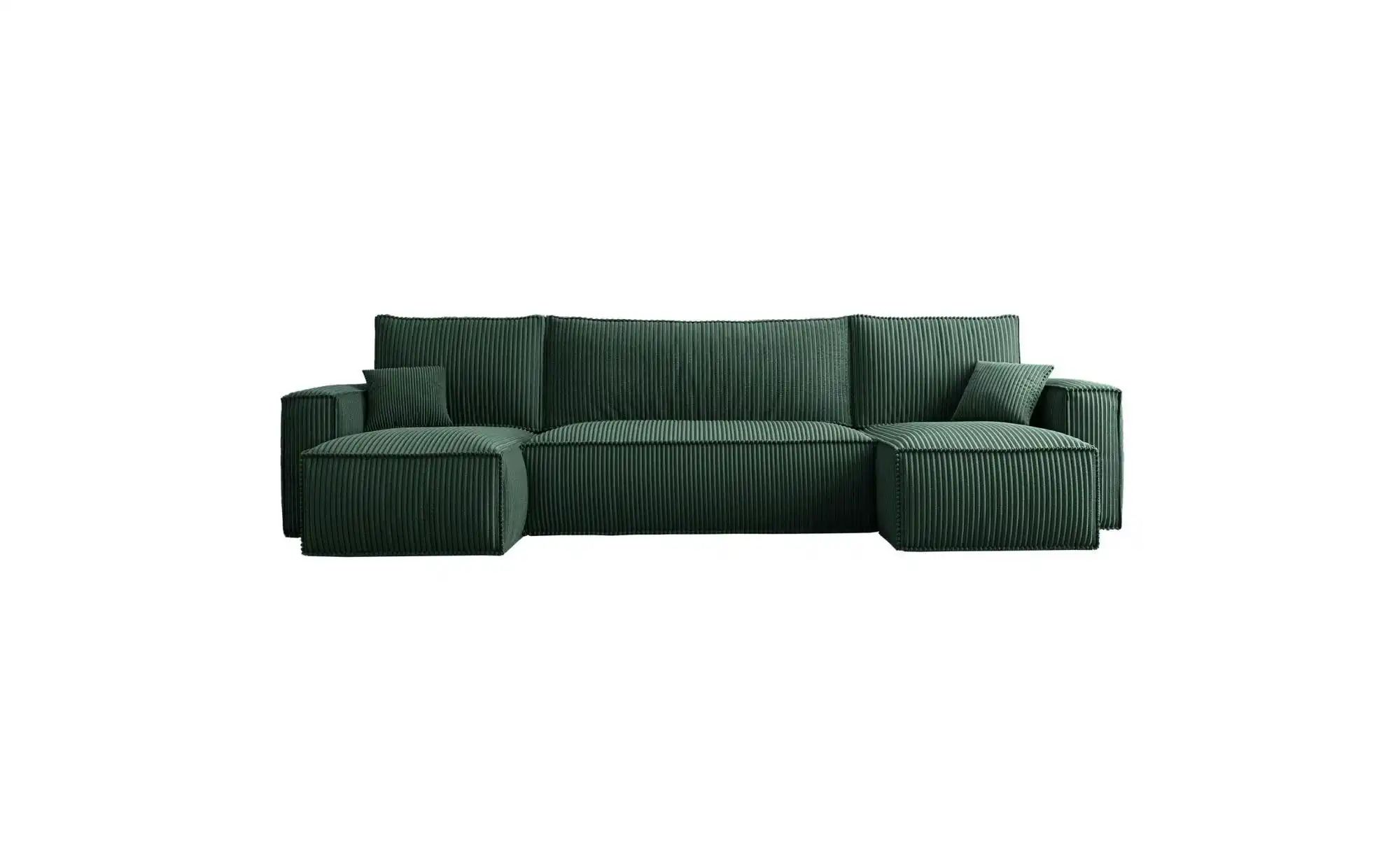 Wohnlandschaft mit Schlaffunktion Scarlo ¦ grün ¦ Maße (cm): B: 312 H: 83 P günstig online kaufen