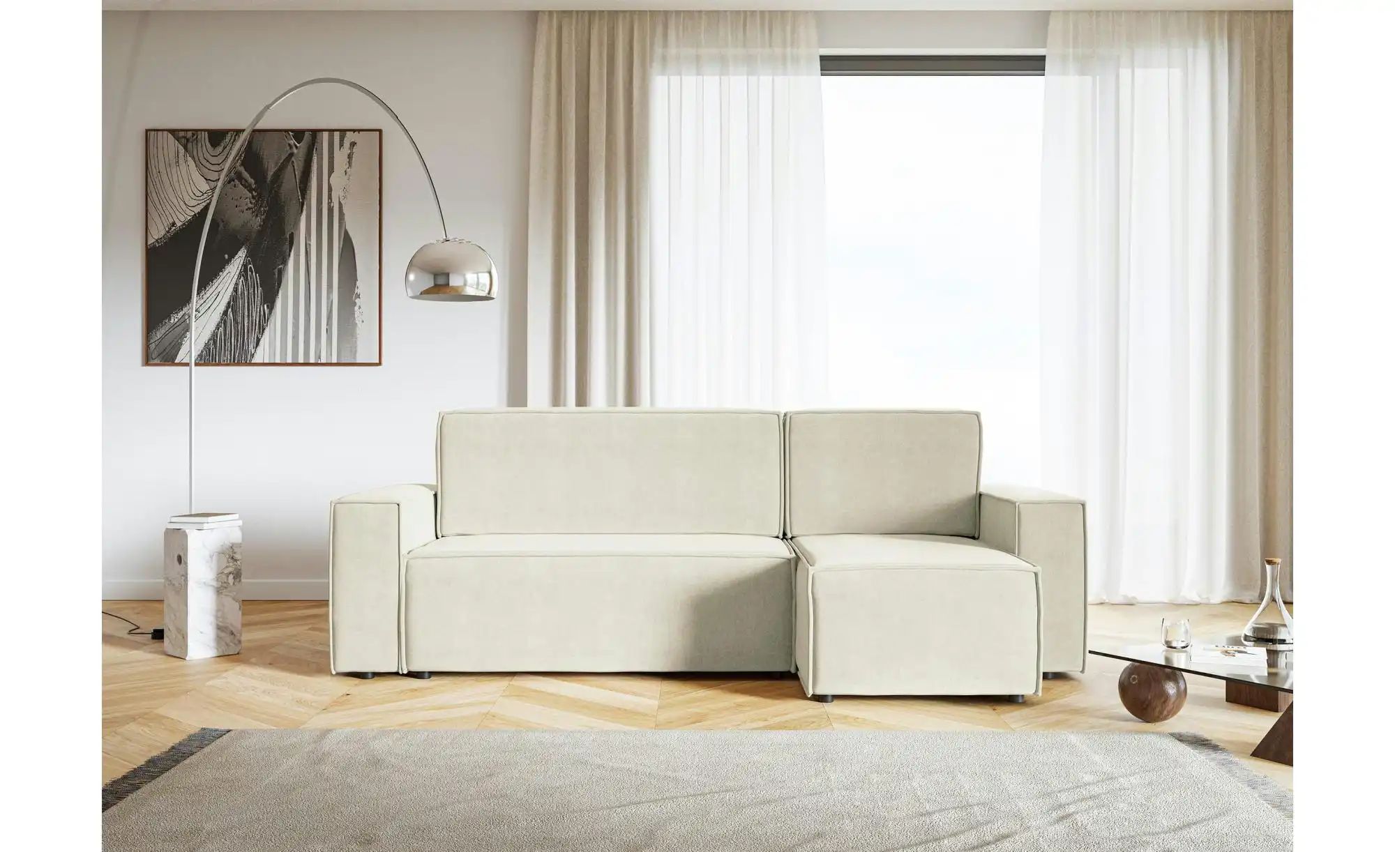 Thumbnail - Selsey Ecksofa mit Schlaffunktion Copertino ¦ creme ¦ Maße (cm): B: 259 H: 84 Polstermöbel > Sofas > Ecksofas - Höffner
