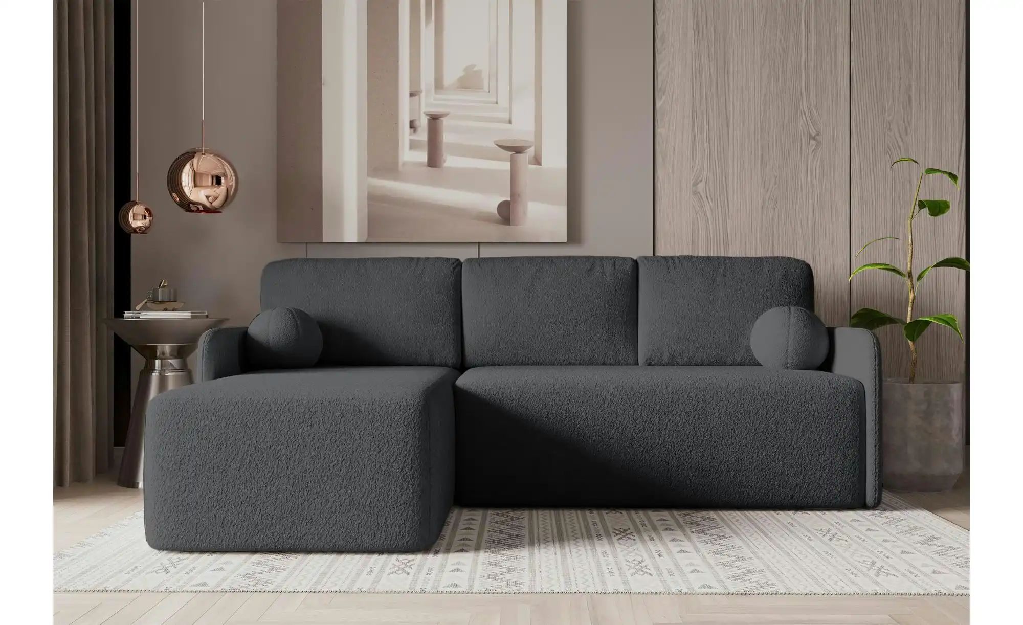 Thumbnail - Selsey Ecksofa mit Schlaffunktion Bloom ¦ schwarz ¦ Maße (cm): B: 212 H: 92 Polstermöbel > Sofas > 3-Sitzer - Höffner