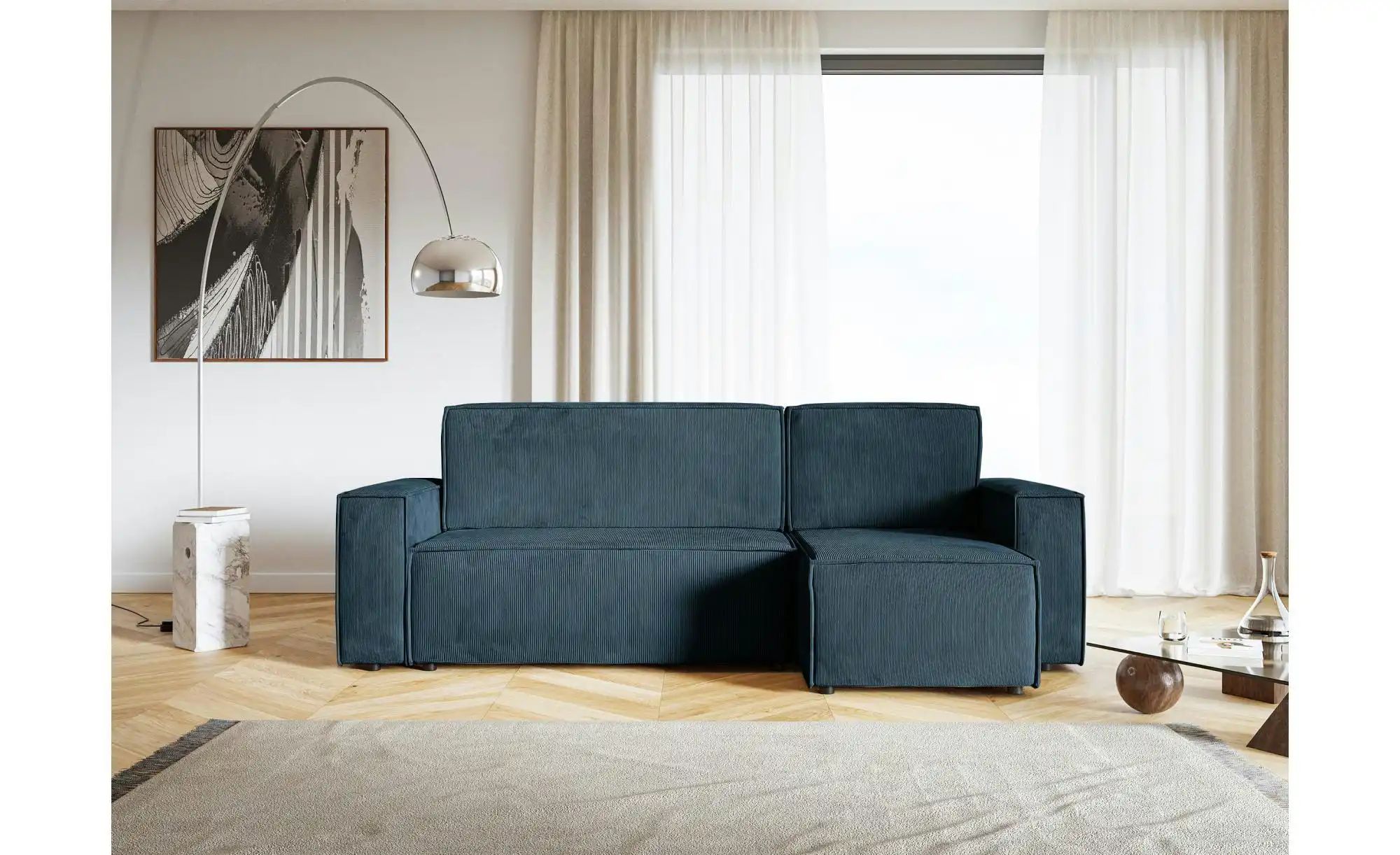Ecksofa mit Schlaffunktion Copertino ¦ blau ¦ Maße (cm): B: 259 H: 84 Polst günstig online kaufen