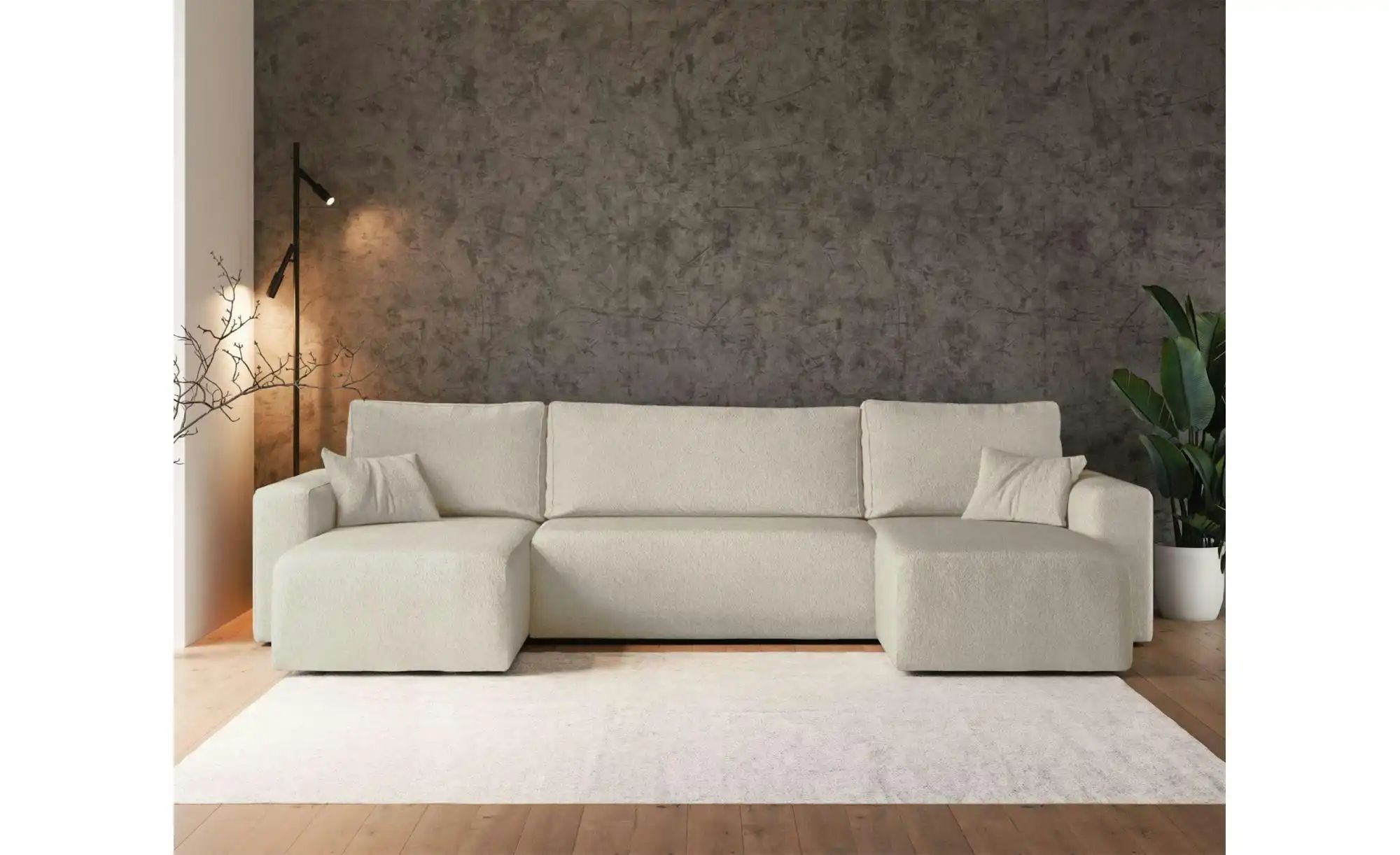 Wohnlandschaft mit Schlaffunktion Pianoni ¦ creme ¦ Maße (cm): B: 312 H: 83 günstig online kaufen