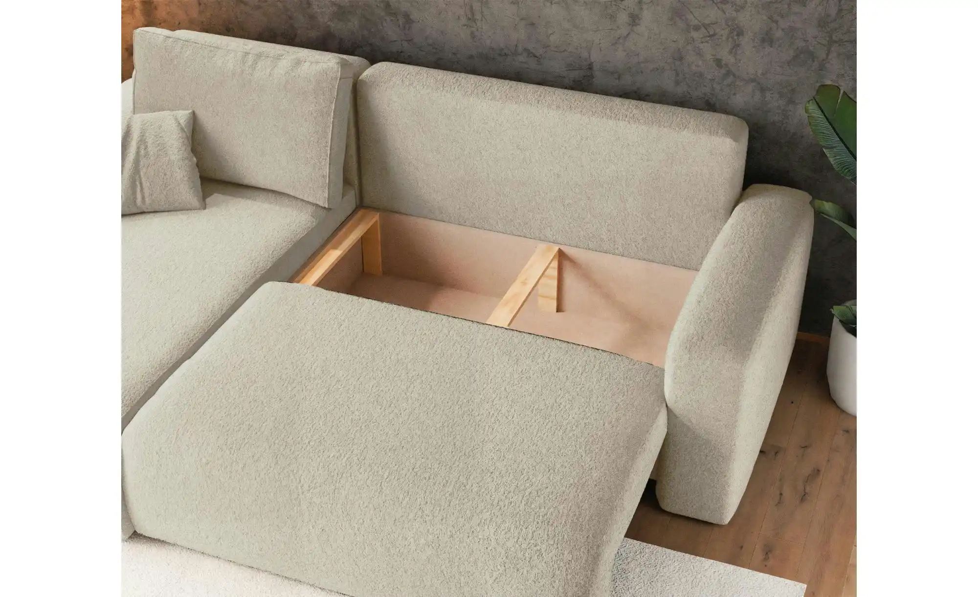 Ecksofa mit Schlaffunktion Pianoni ¦ creme ¦ Maße (cm): B: 244 H: 83 Polste günstig online kaufen