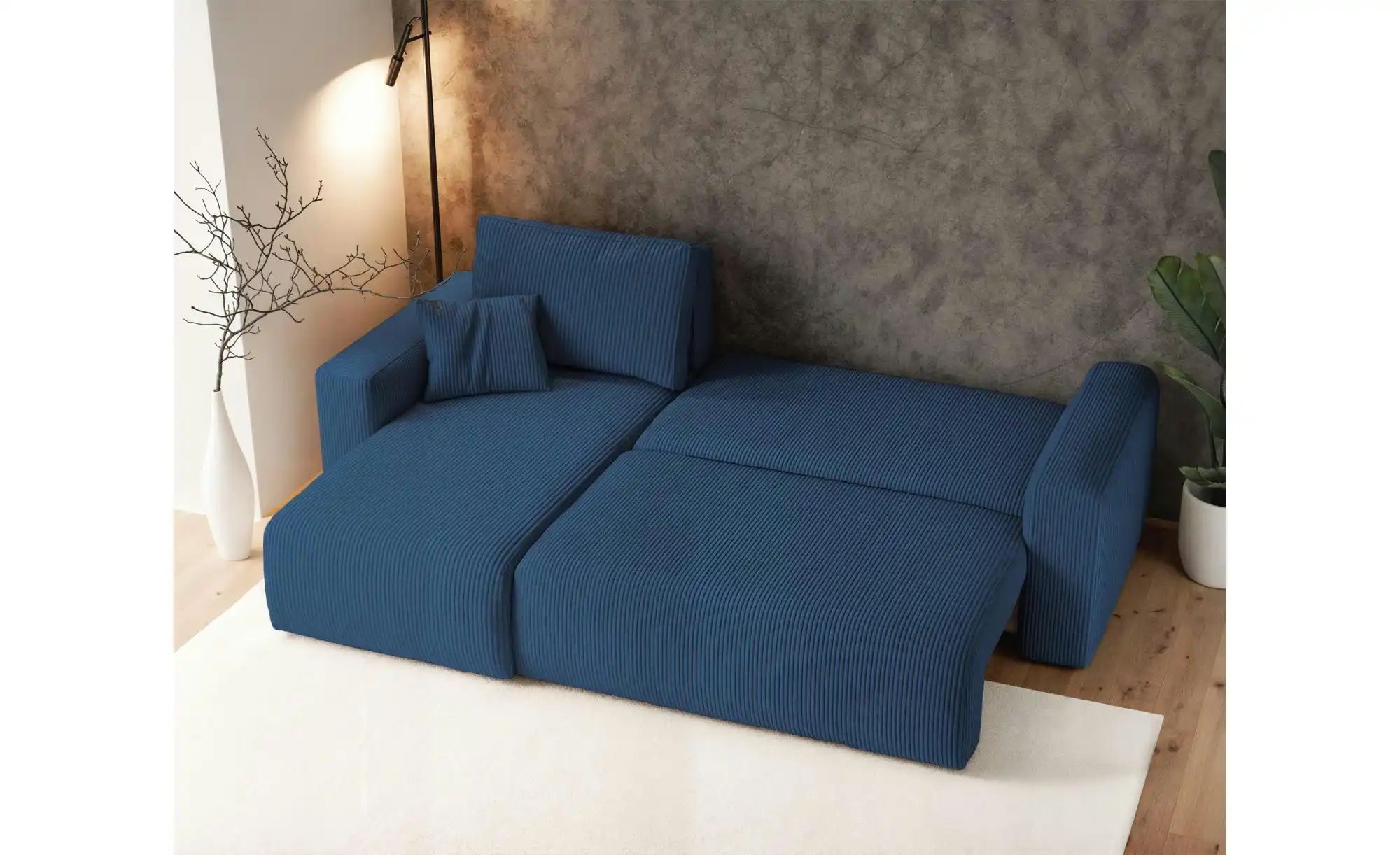 Ecksofa mit Schlaffunktion Pianoni ¦ blau ¦ Maße (cm): B: 244 H: 83 Polster günstig online kaufen