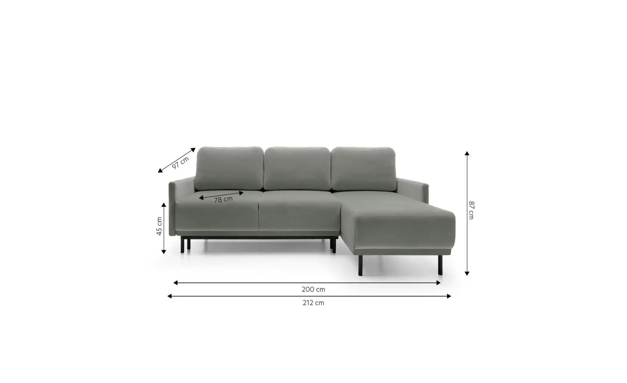 Thumbnail - Selsey Ecksofa mit Schlaffunktion Hamiel ¦ beige ¦ Maße (cm): B: 212 H: 87 Polstermöbel > Sofas > 3-Sitzer - Höffner